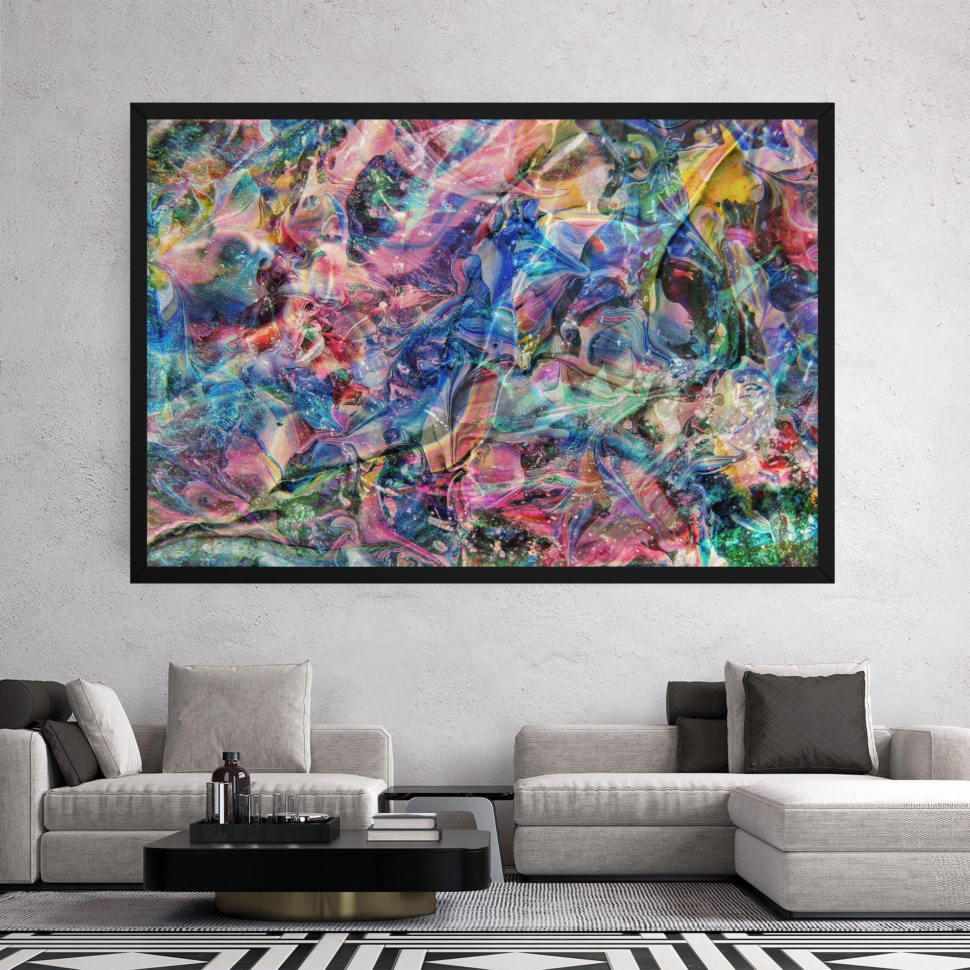 Tablou Canvas Abstract Colourful Glass mockup 2