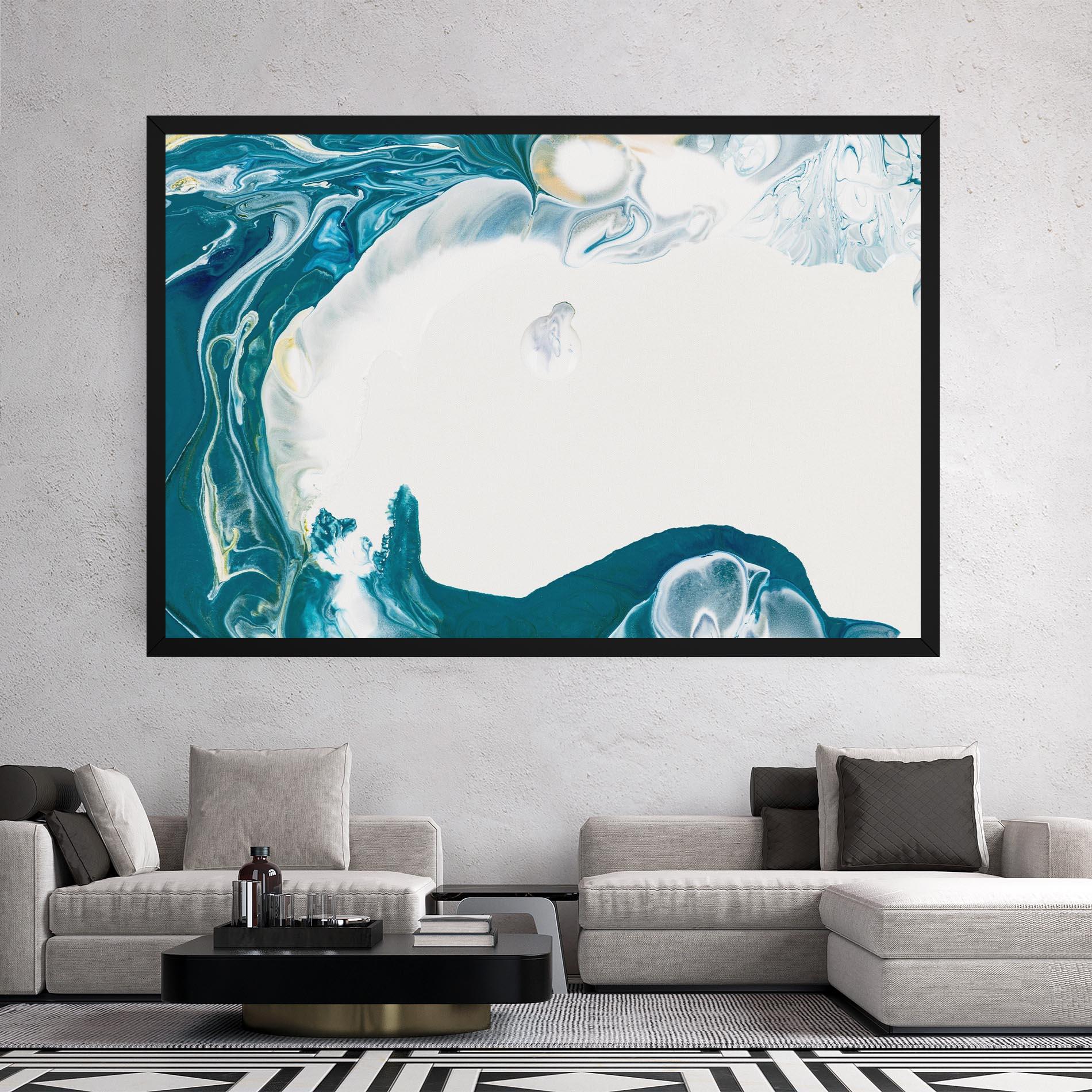 Tablou Canvas Beautiful Blue Paiting mockup 2