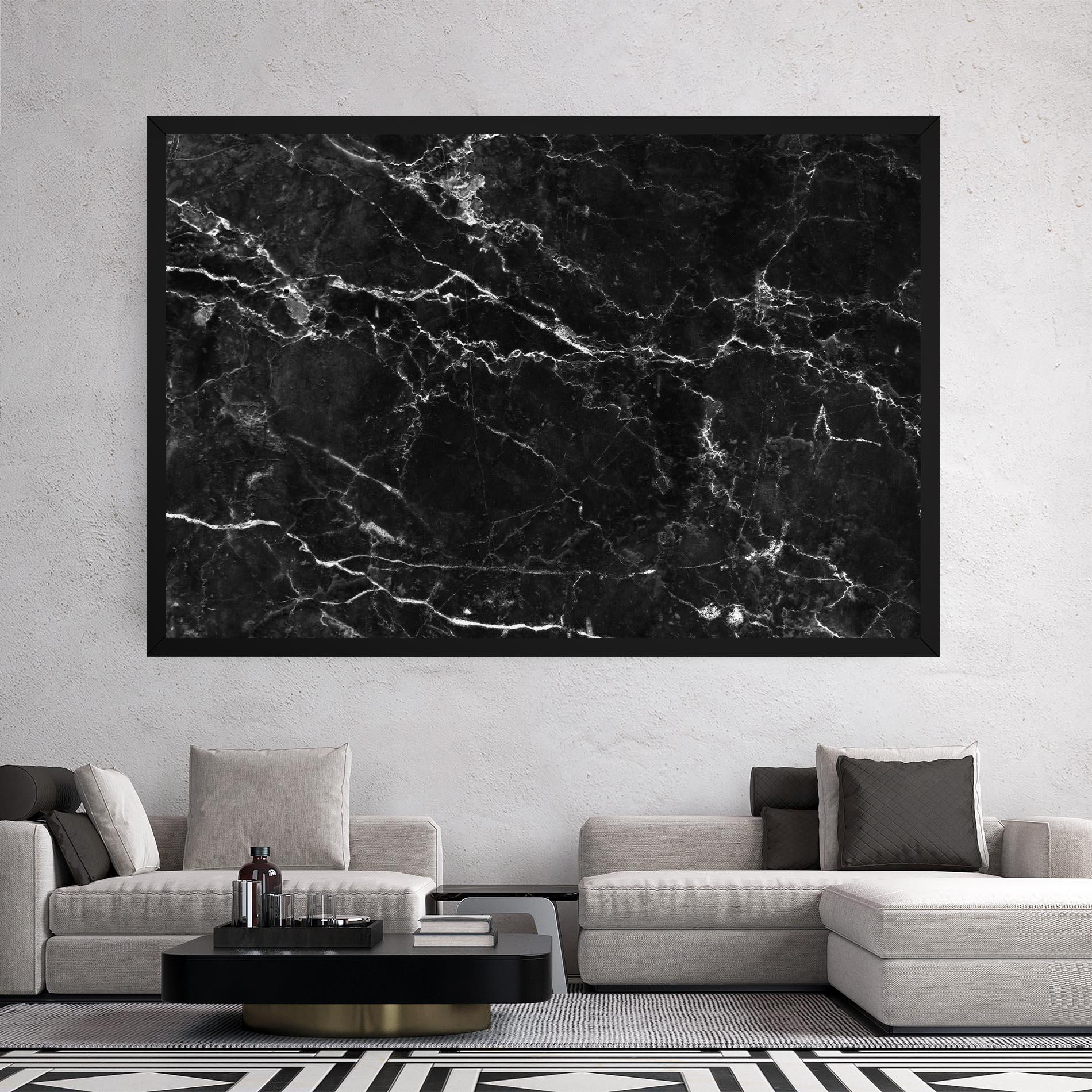 Tablou Canvas Black White Marble mockup 2