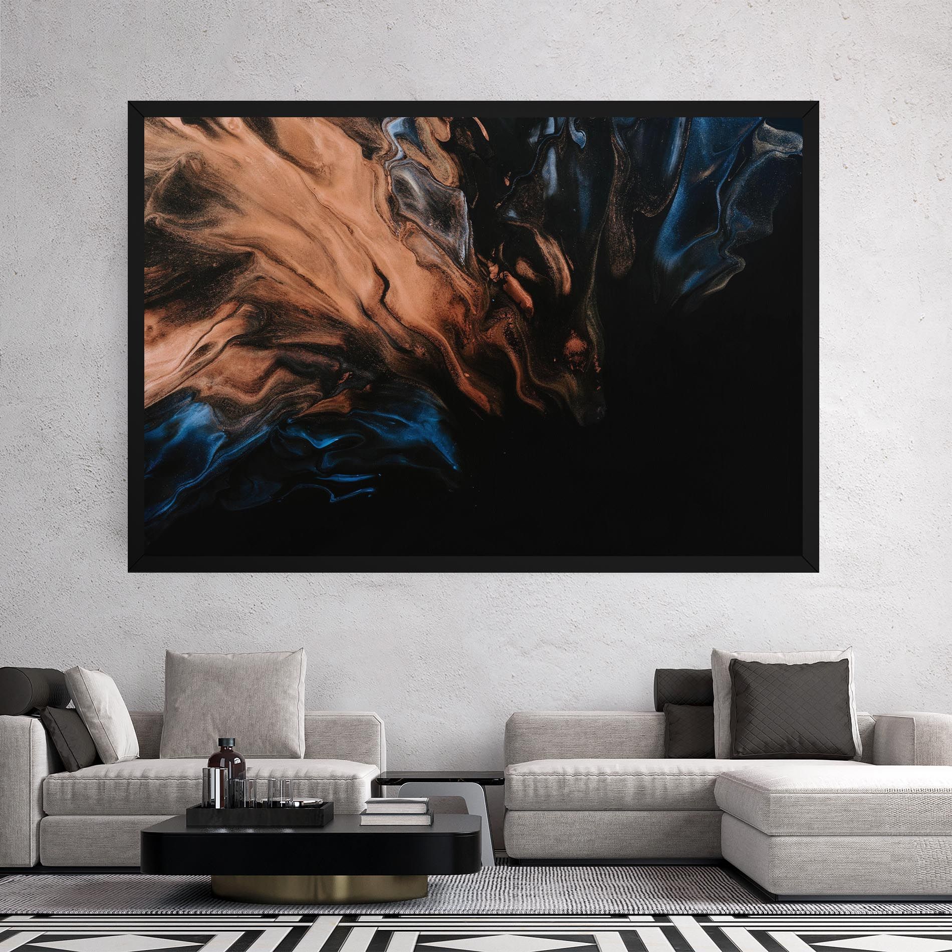 Dark Flame Abstract mockup 2