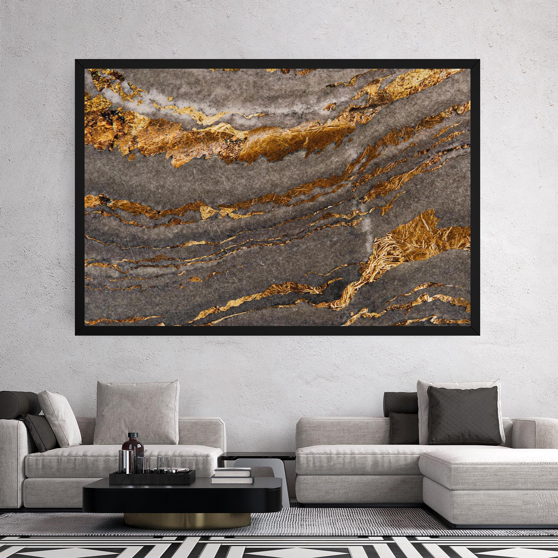 Tablou Canvas Gold Paper Marble mockup 2