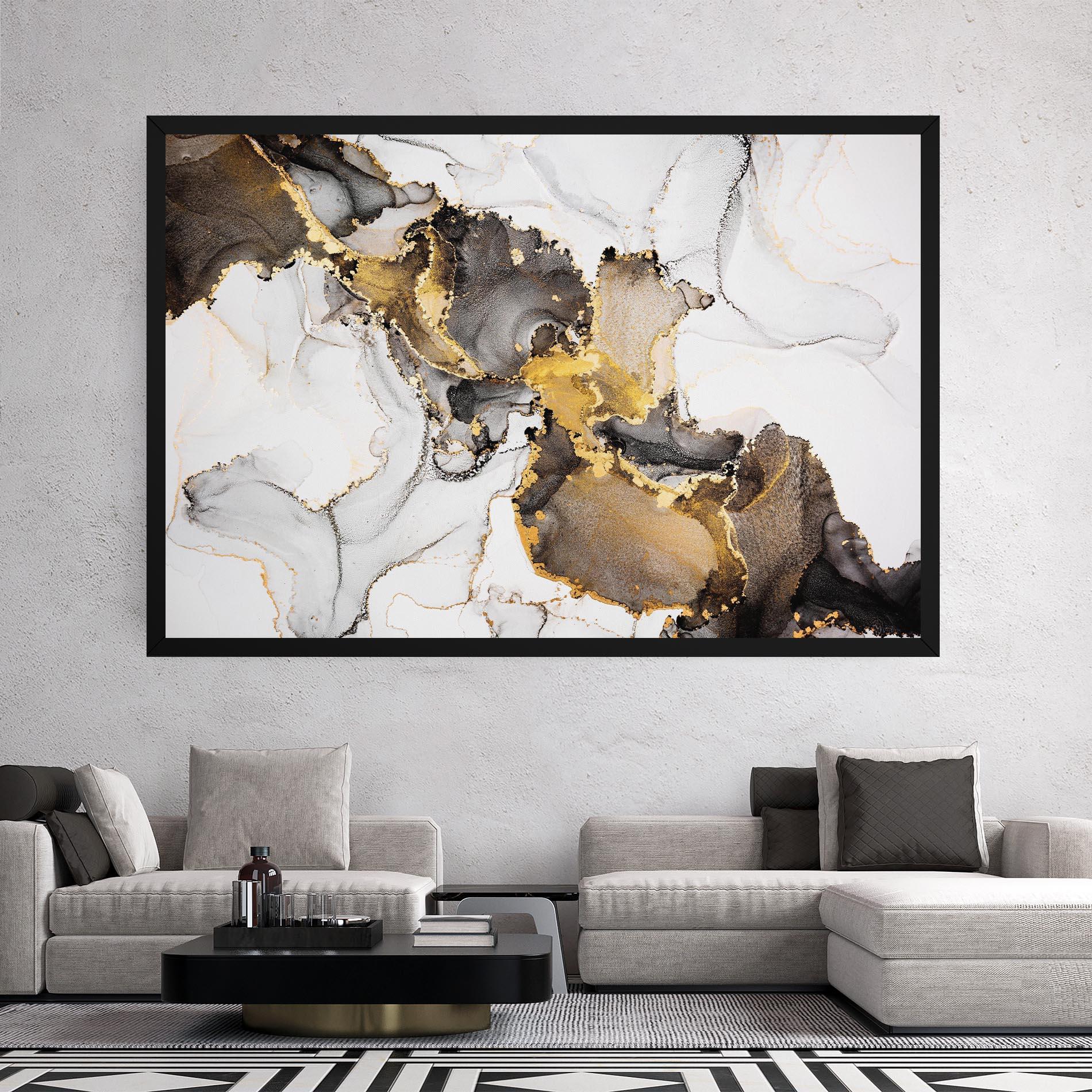 Tablou Canvas Golden Marble Shades mockup 2