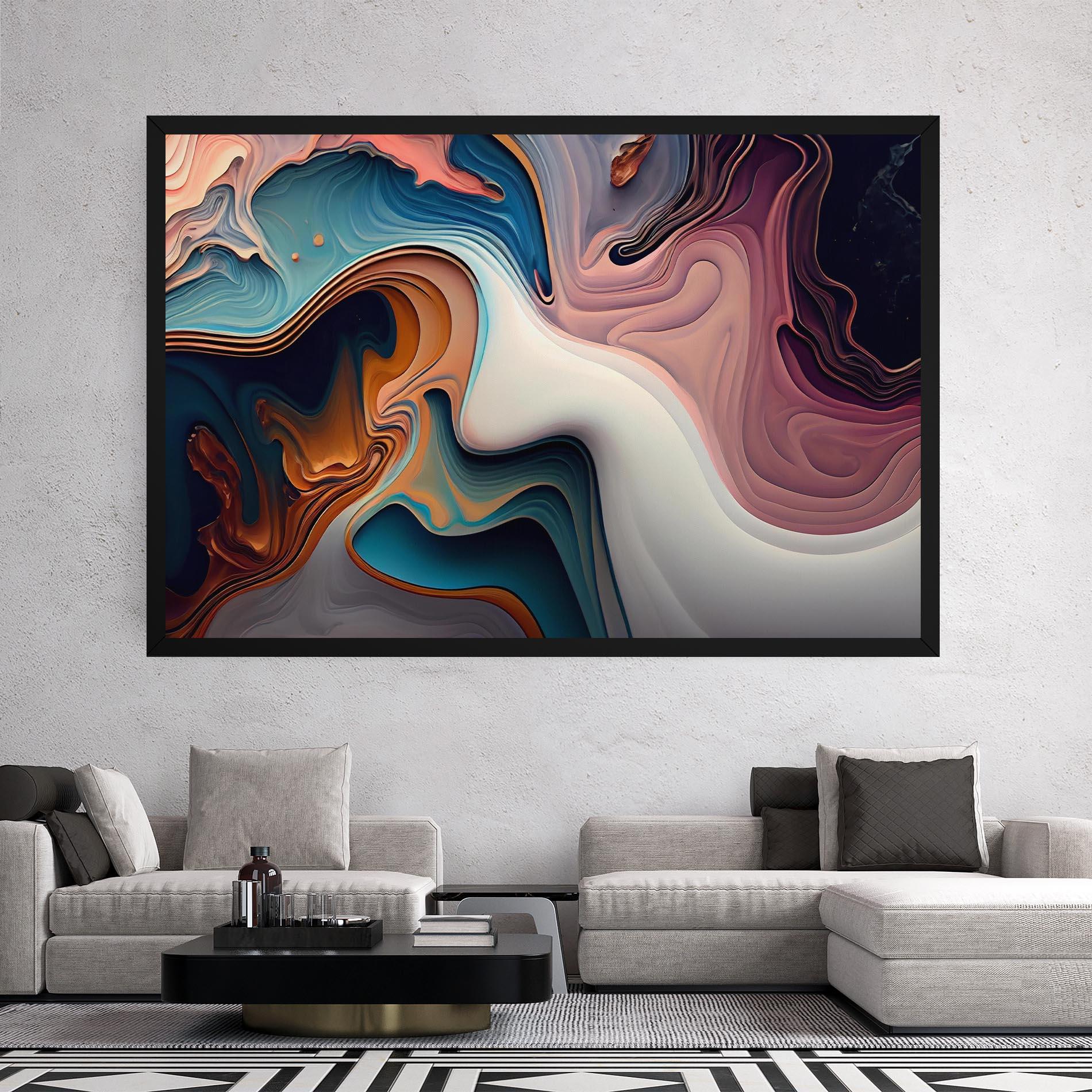 Tablou Canvas Mixed Colors Marble mockup 2