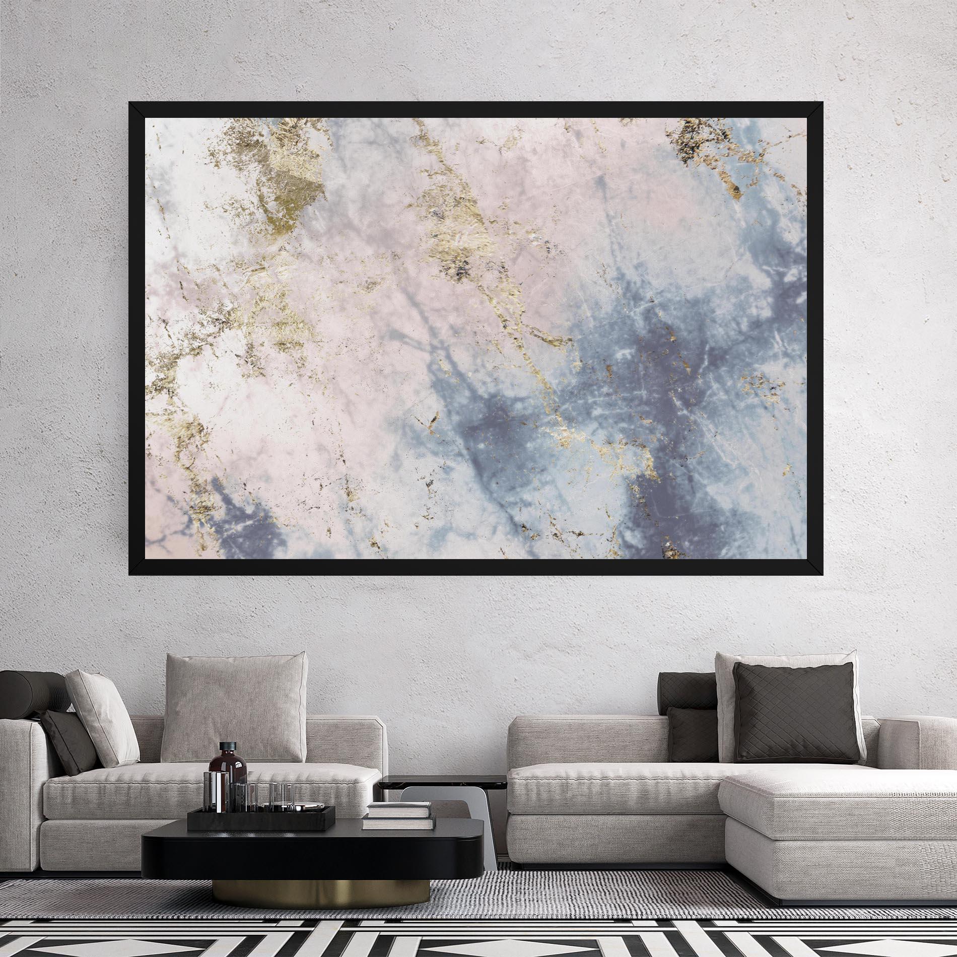 Tablou Canvas Pink Blue Marble mockup 2