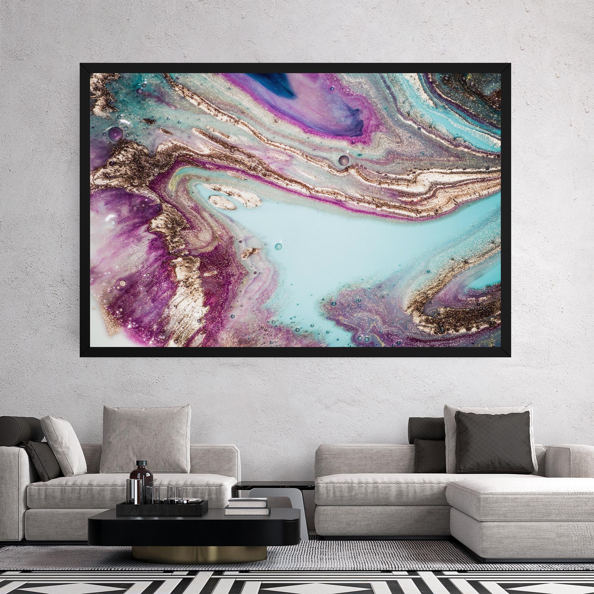 Tablou Canvas Pink Marble Shades mockup 2