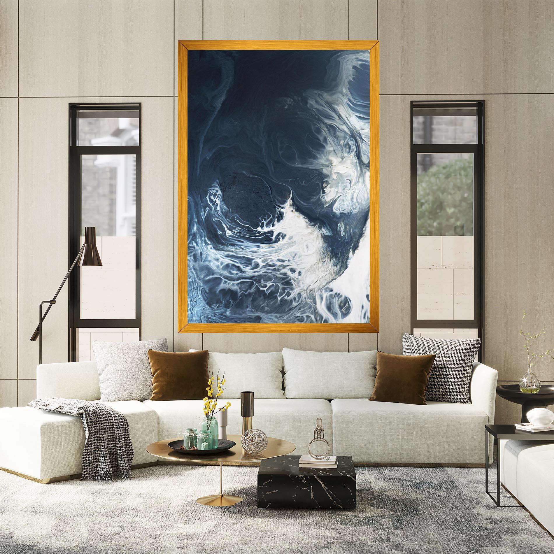 Tablou Canvas Dark Blue Wave mockup 2