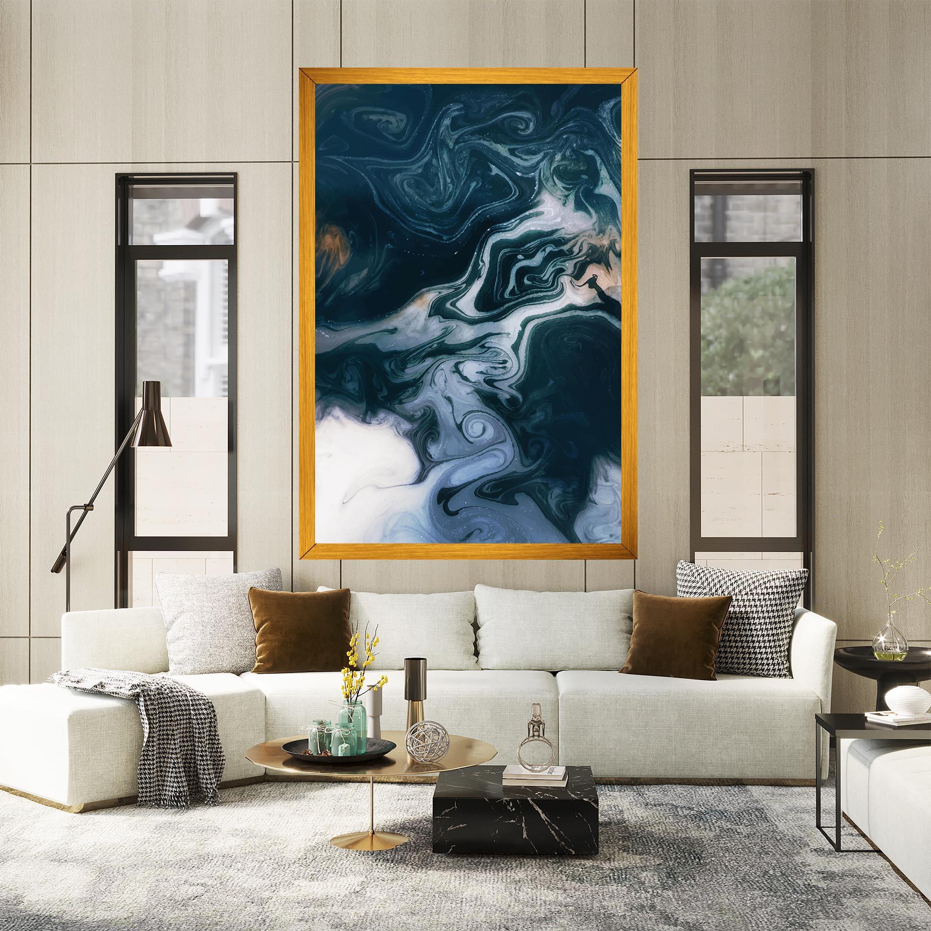 Tablou Canvas Dark Blue With White mockup 2