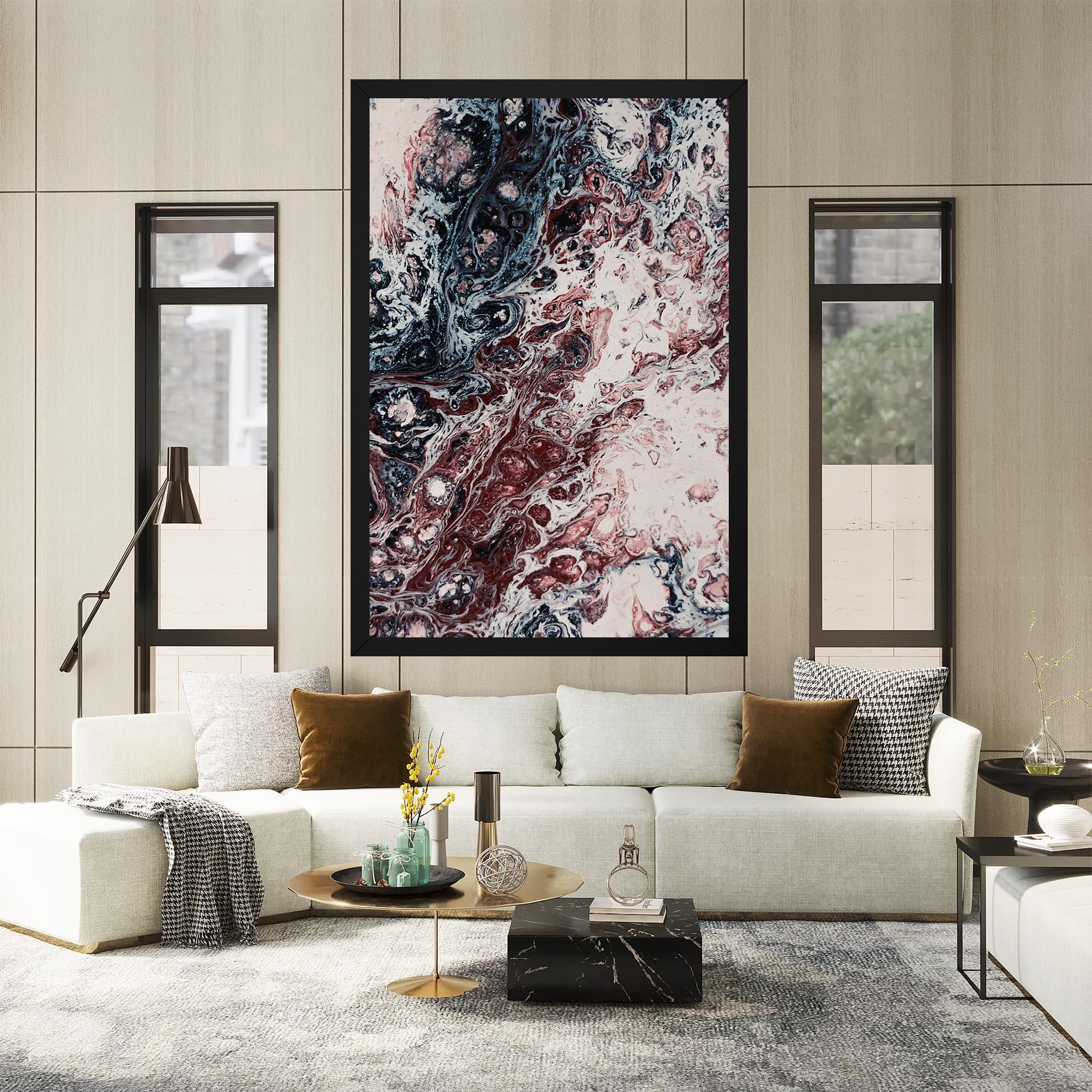 Tablou Canvas Abstract Dark Red mockup 2