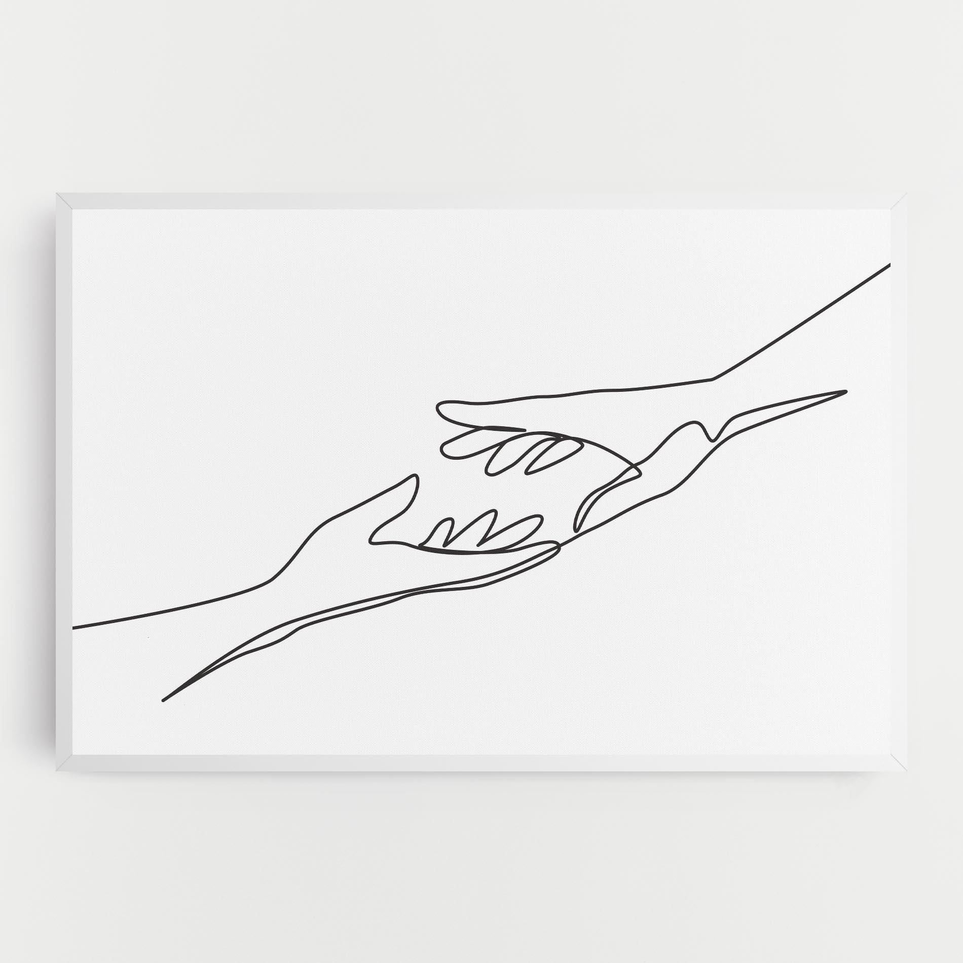 Tablou Canvas Hands Reaching mockup 0