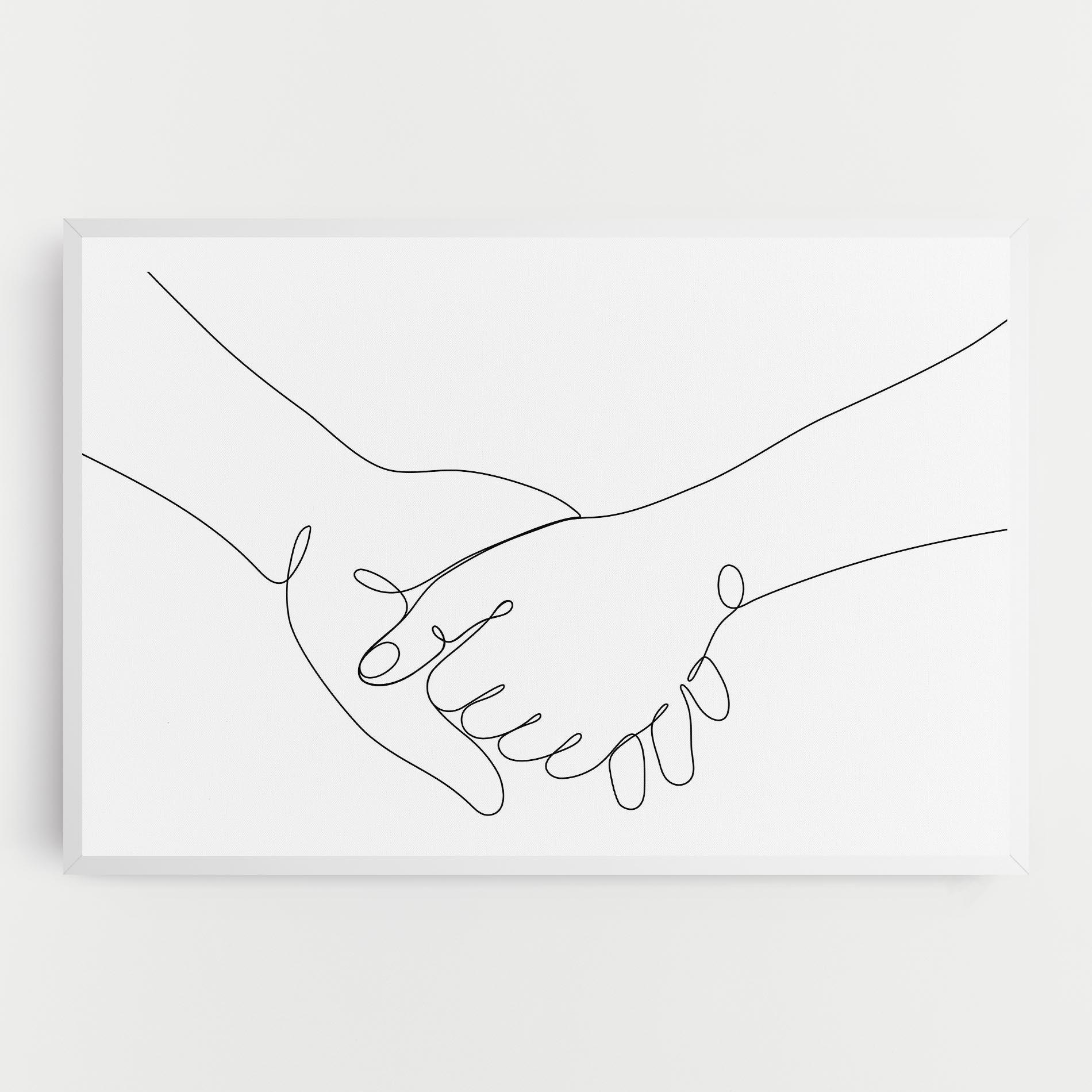 Tablou Canvas Minimalistic Hands mockup 0