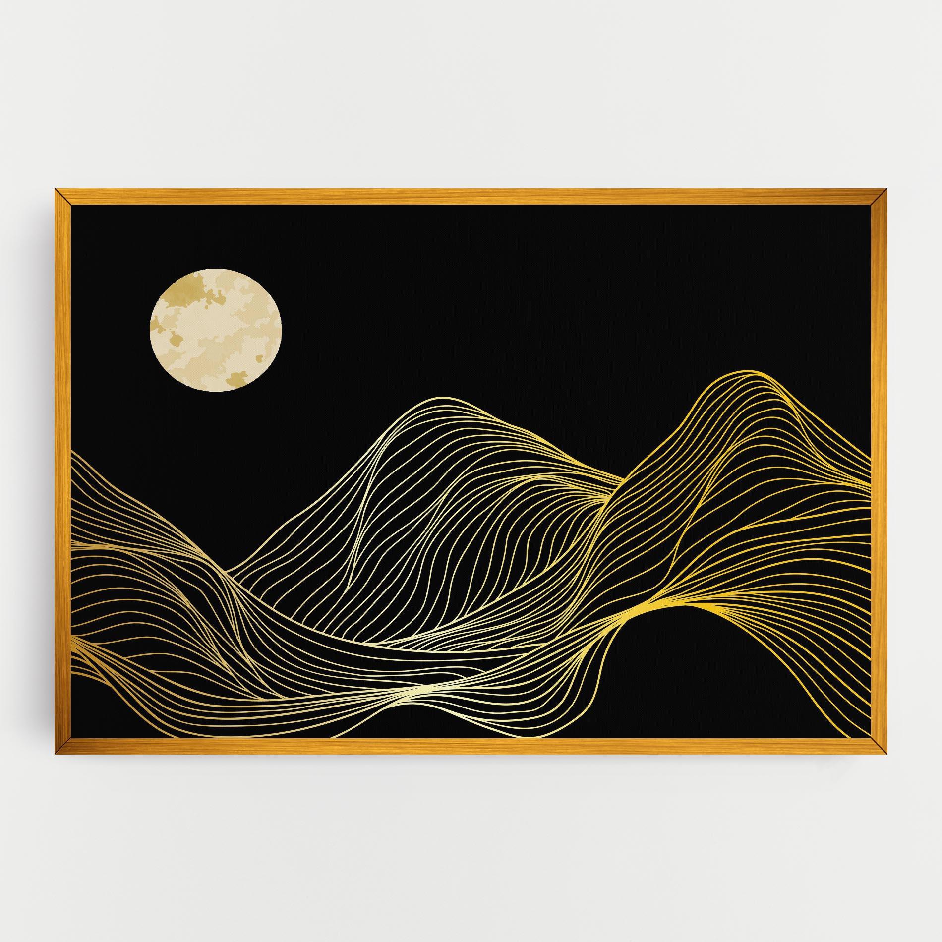 Tablou Canvas Gold Moon mockup 0