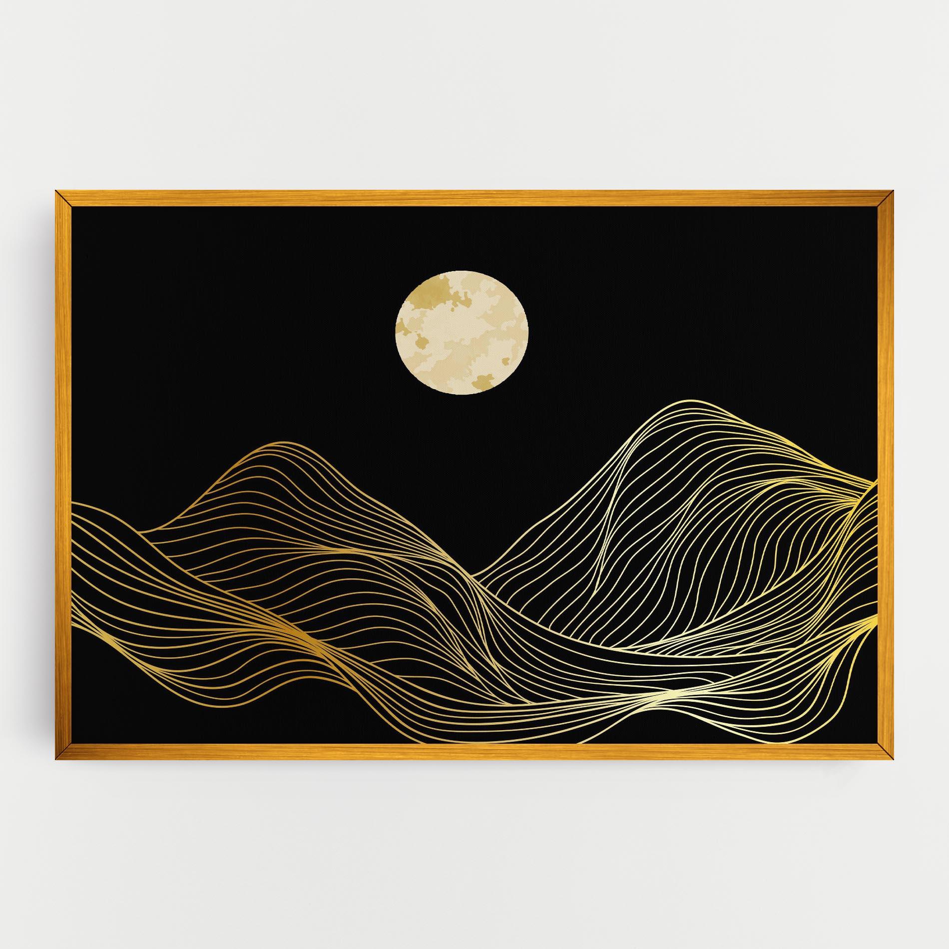 Tablou Canvas Golden Moon mockup 0