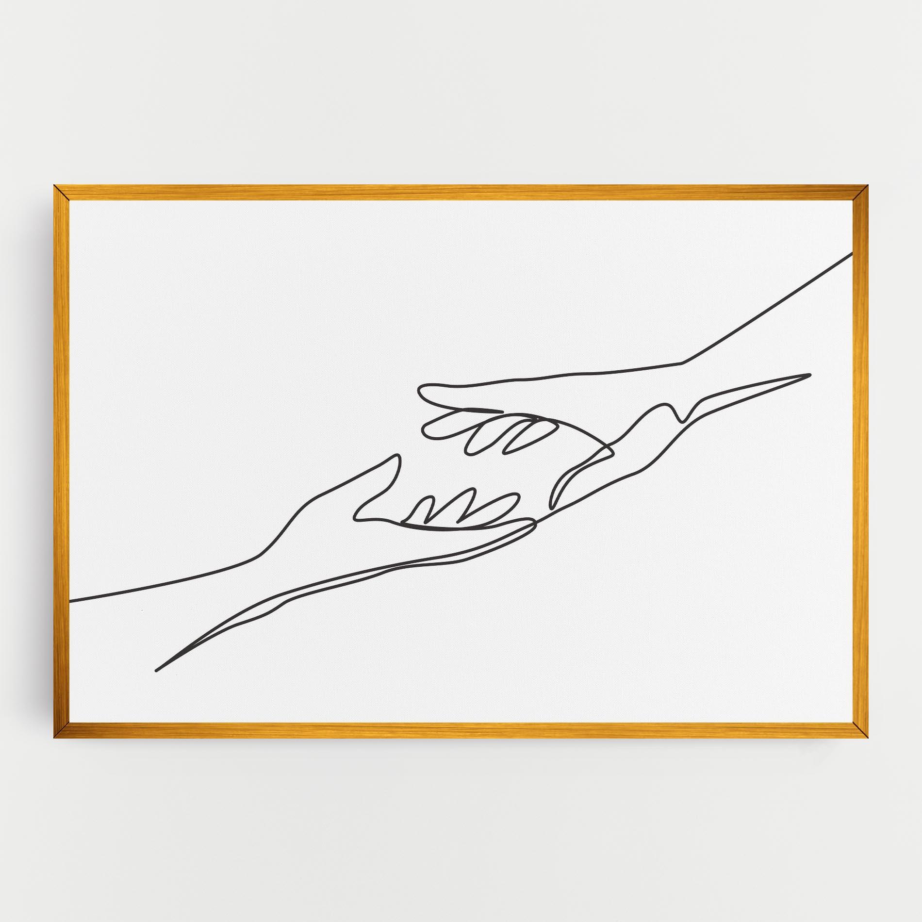 Tablou Canvas Hands Reaching mockup 0