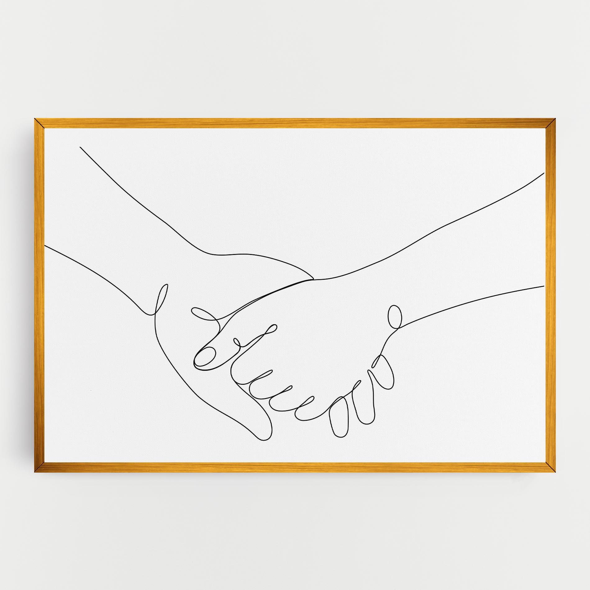 Tablou Canvas Minimalistic Hands mockup 0