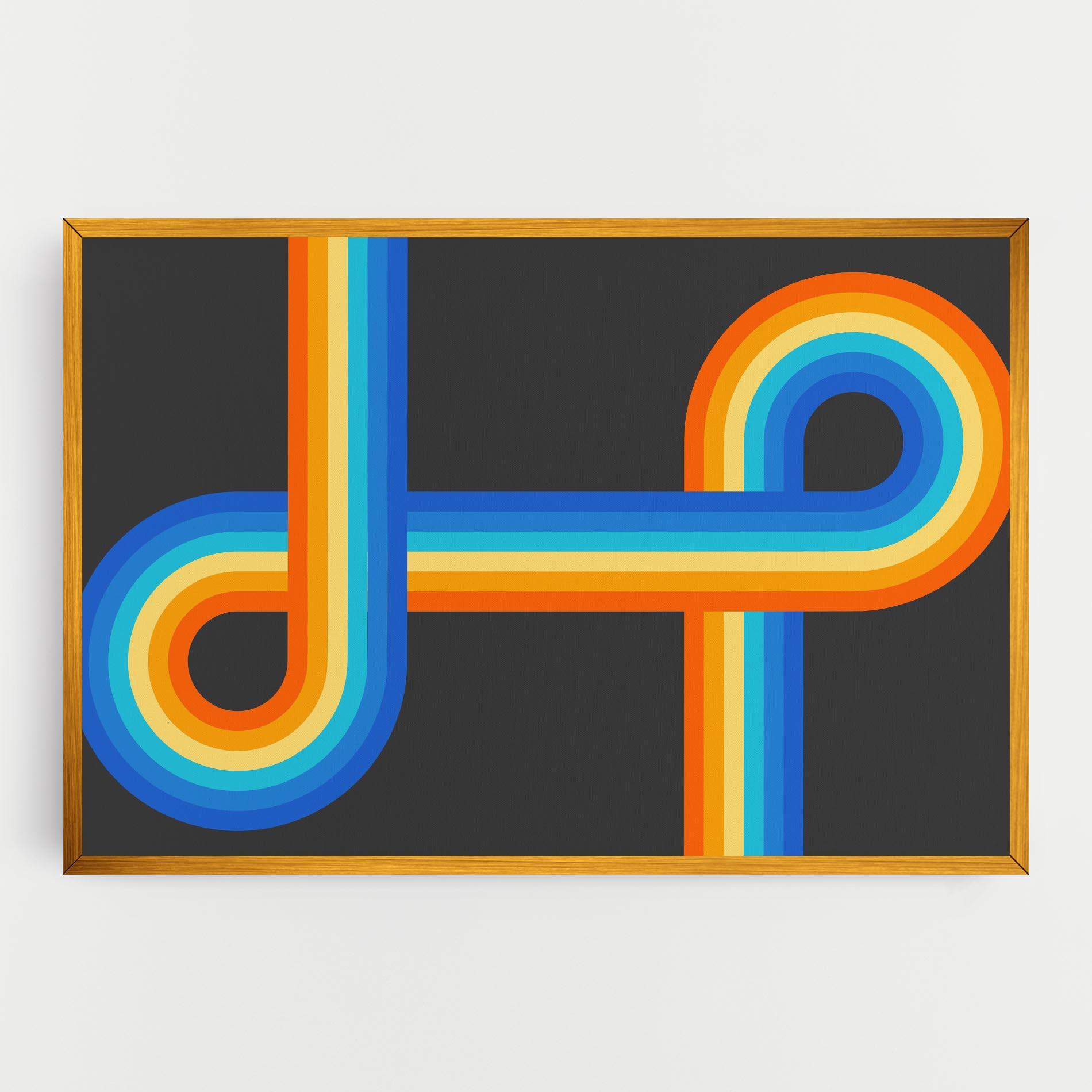 Tablou Canvas Vintage Ranbow mockup 0