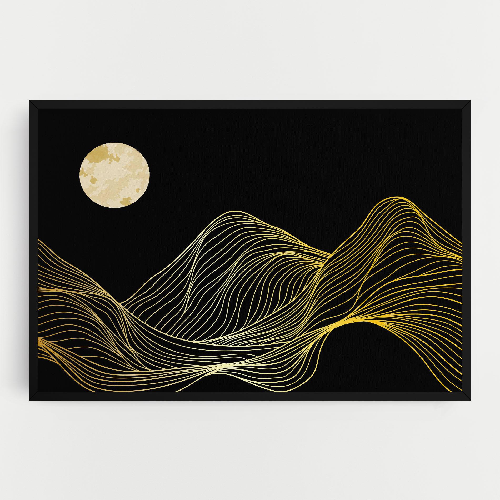Tablou Canvas Gold Moon mockup 0