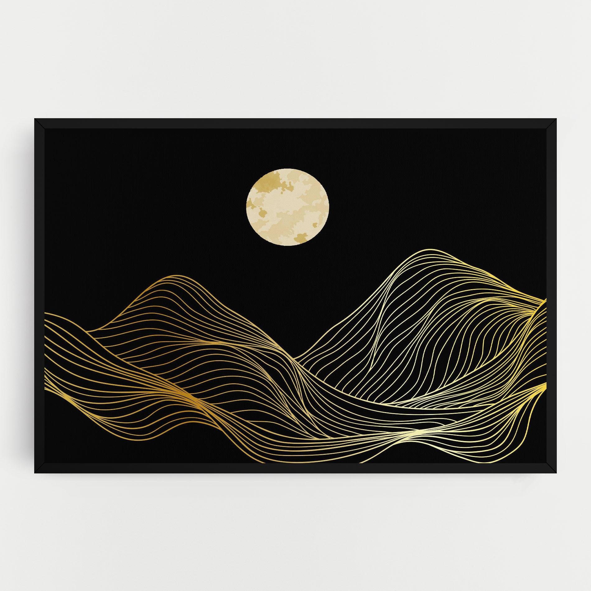 Tablou Canvas Golden Moon mockup 0
