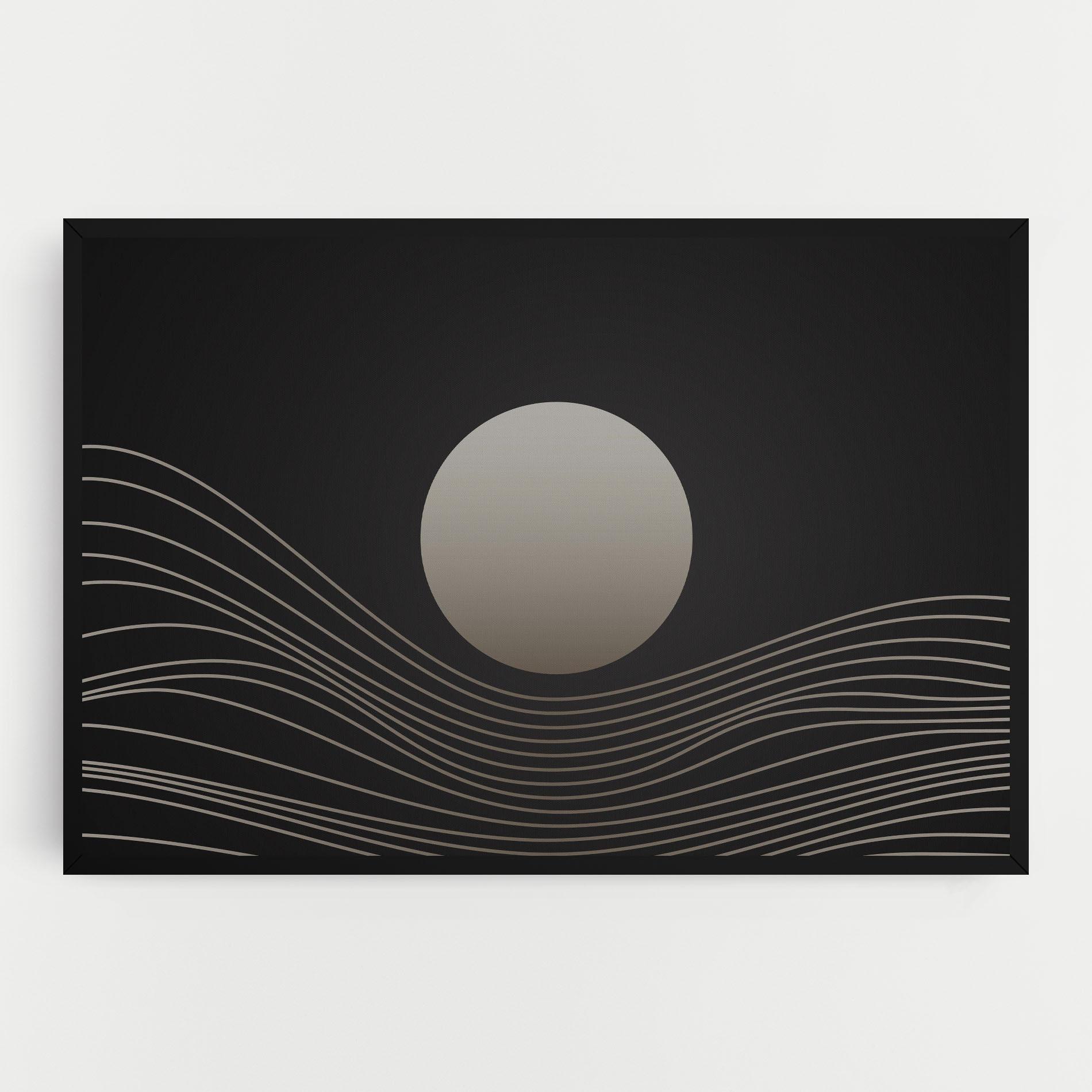 Tablou Canvas Grey Moon mockup 0