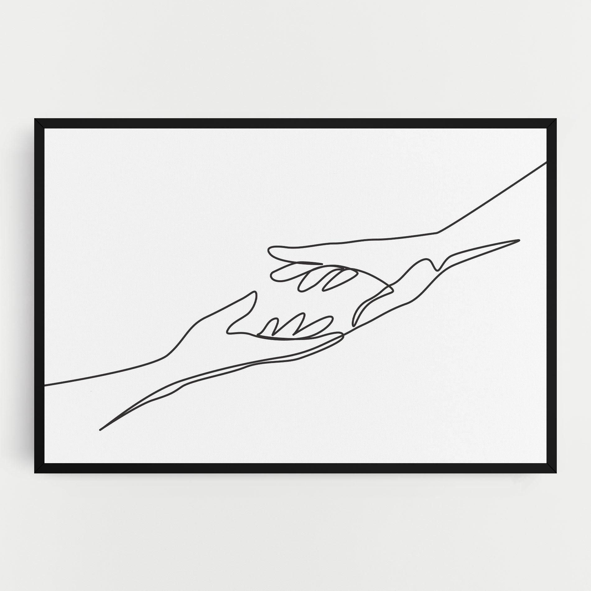 Tablou Canvas Hands Reaching mockup 0