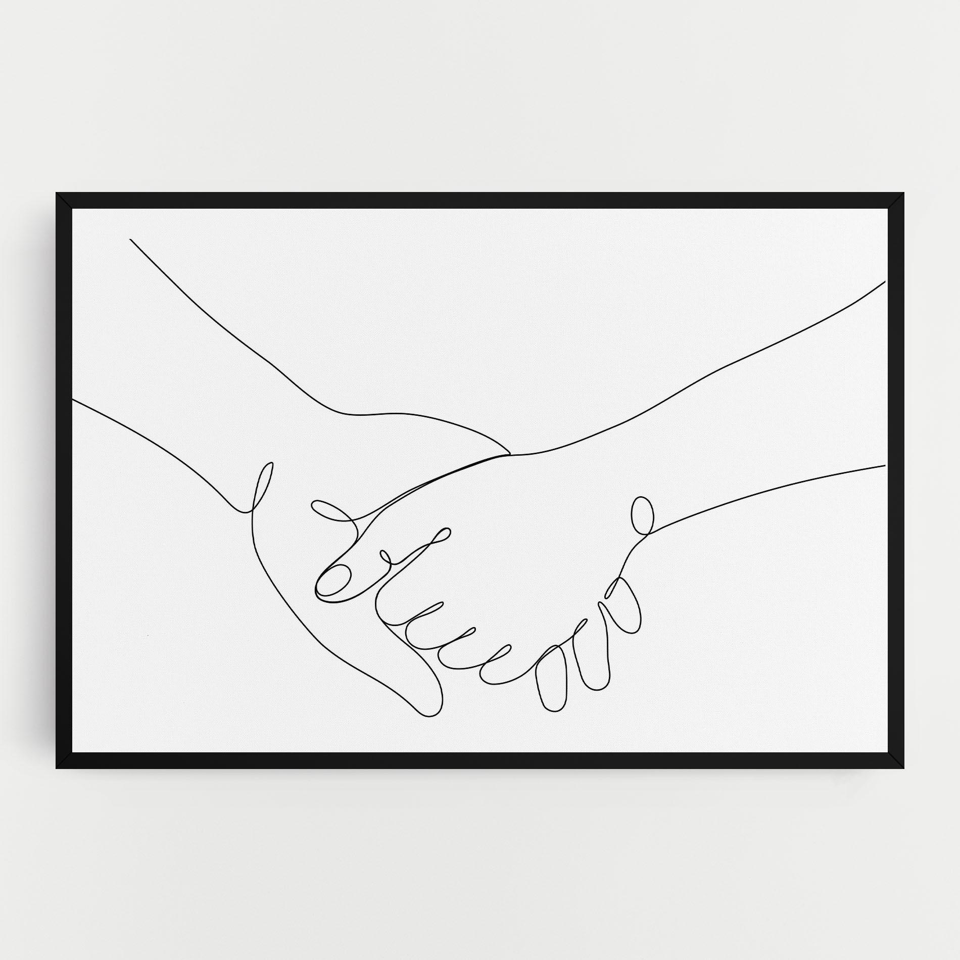 Tablou Canvas Minimalistic Hands mockup 0