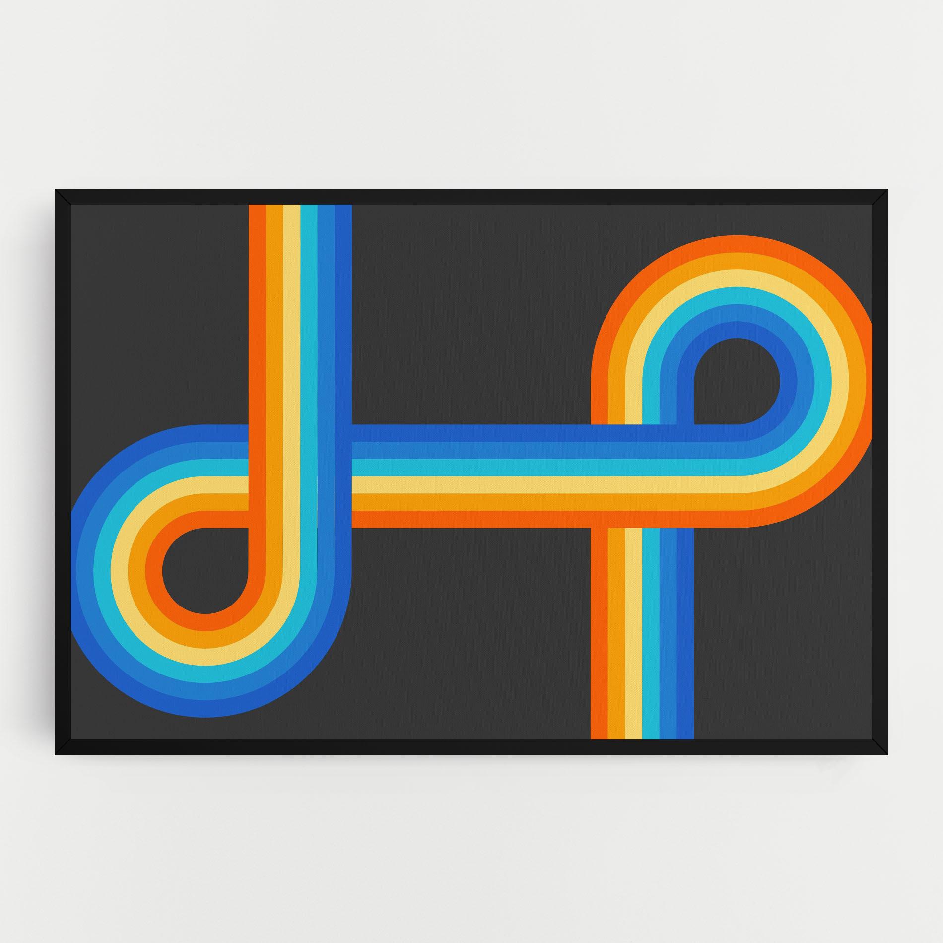 Tablou Canvas Vintage Ranbow mockup 0