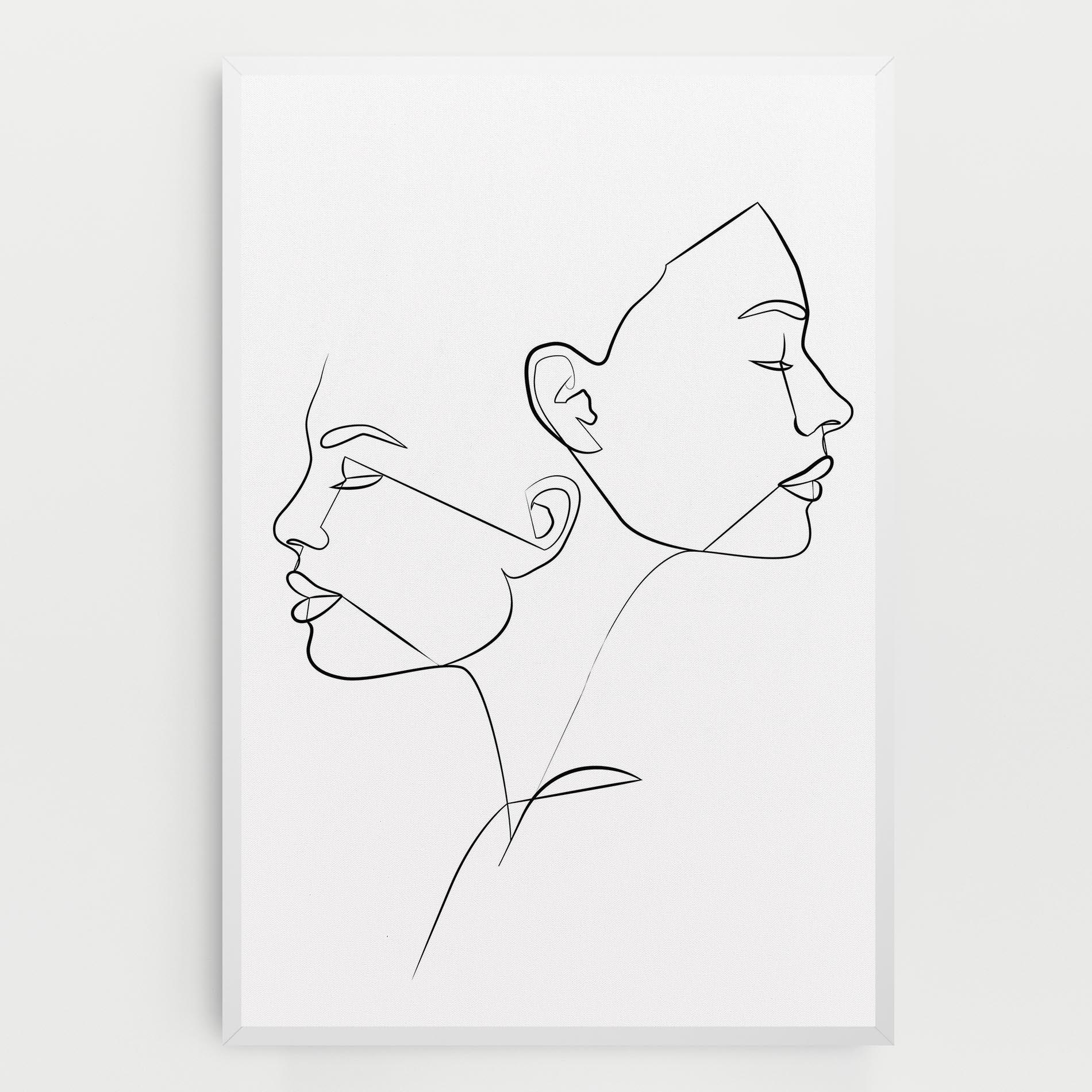 Tablou Canvas Female Black Line mockup 0