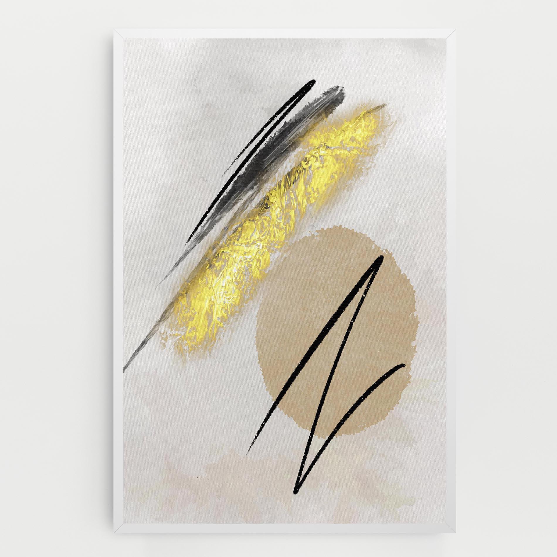 Tablou Canvas Gold Brush mockup 0