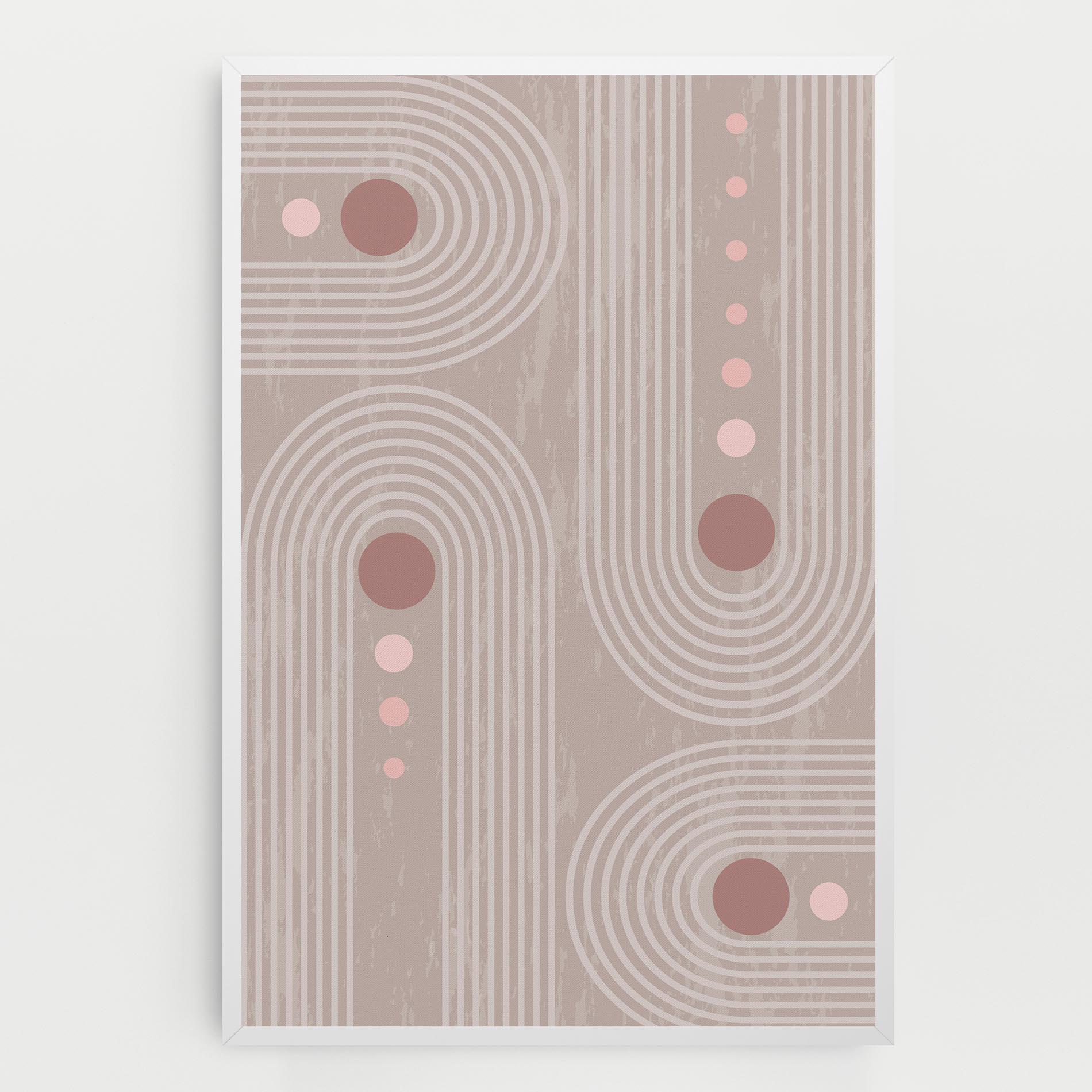 Tablou Canvas Pink Circle On Cream mockup 0
