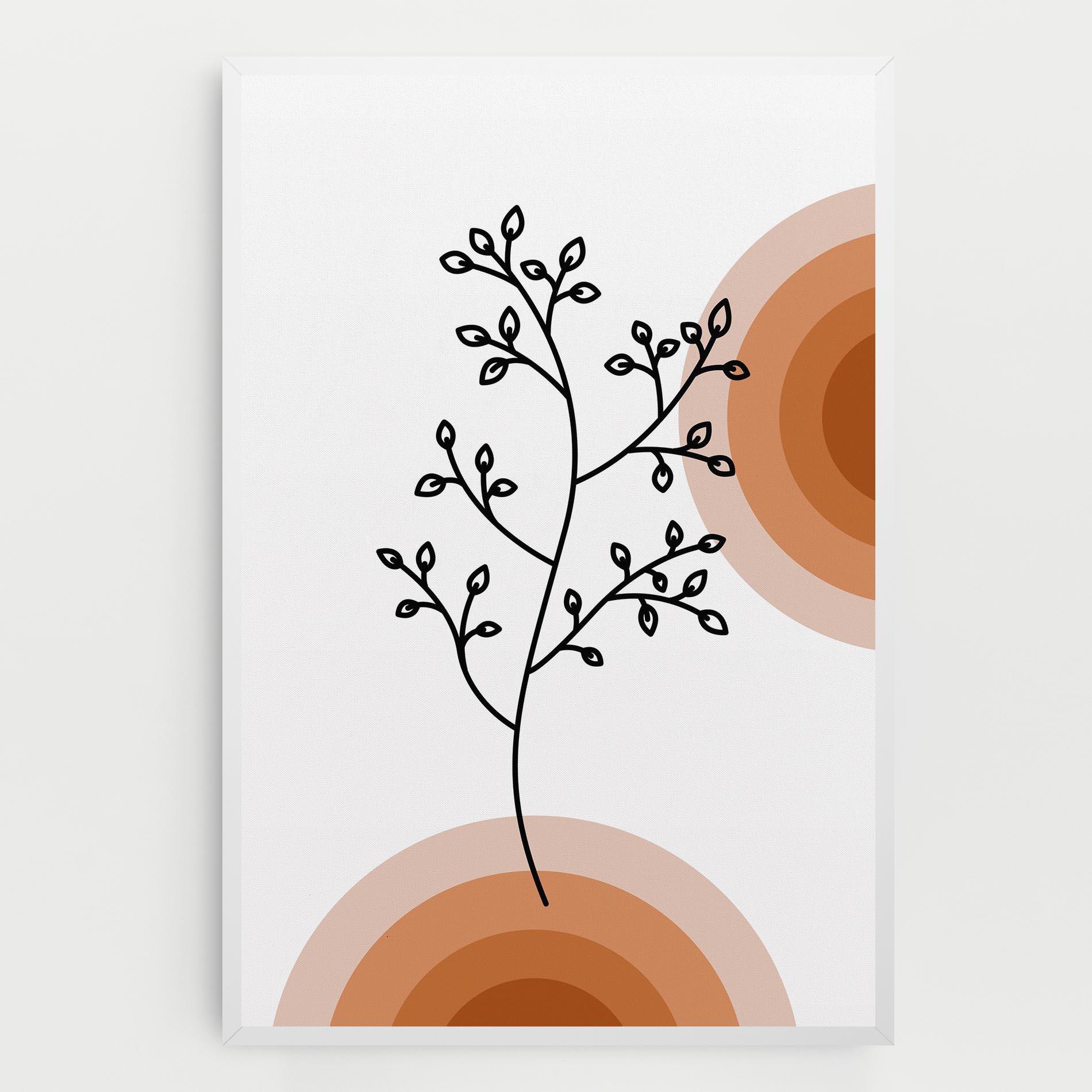 Tablou Canvas Plant Orange Circle mockup 0