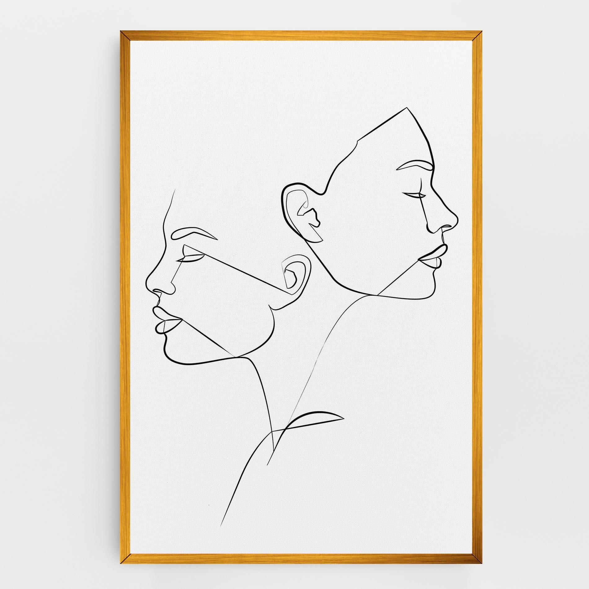 Tablou Canvas Female Black Line mockup 0