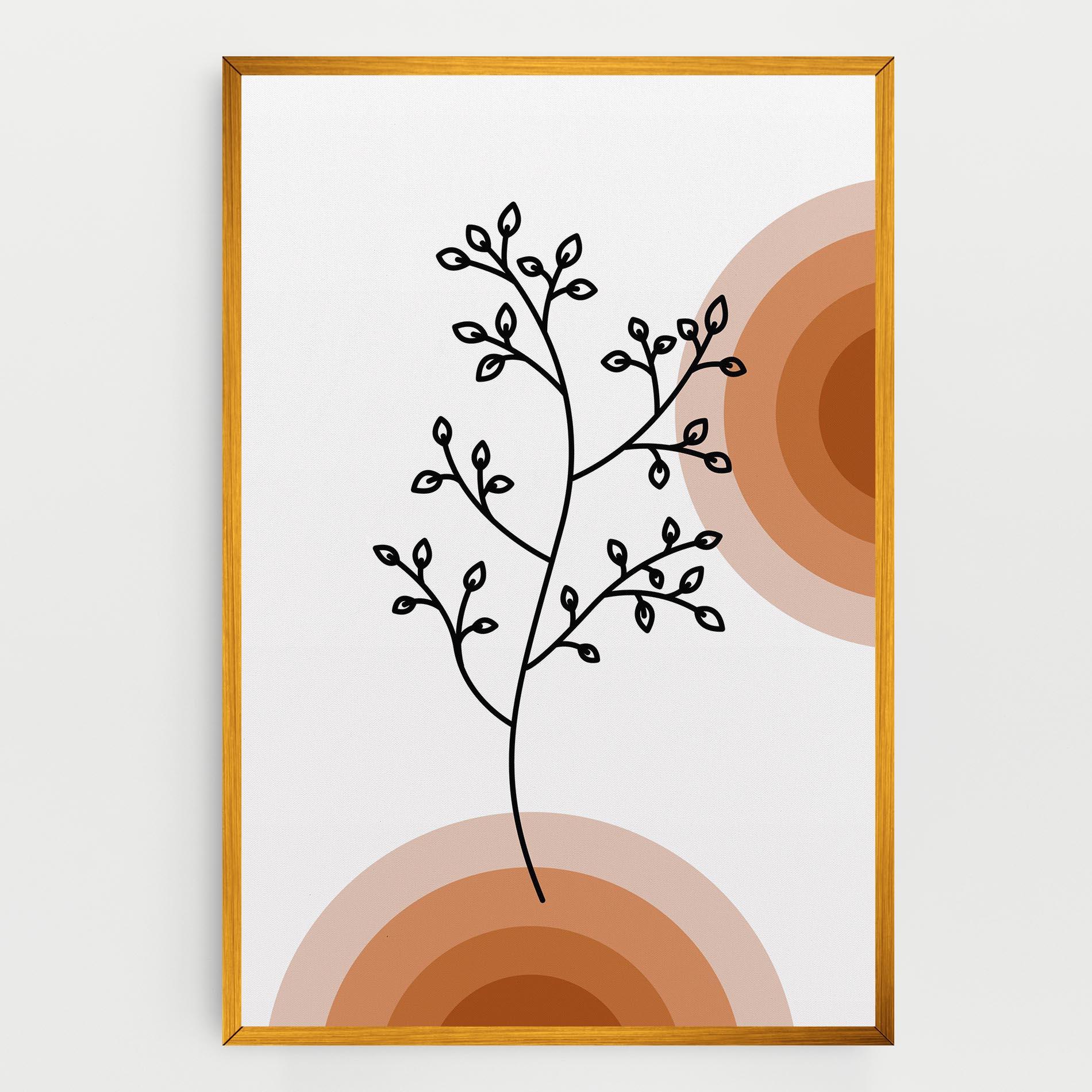Tablou Canvas Plant Orange Circle mockup 0