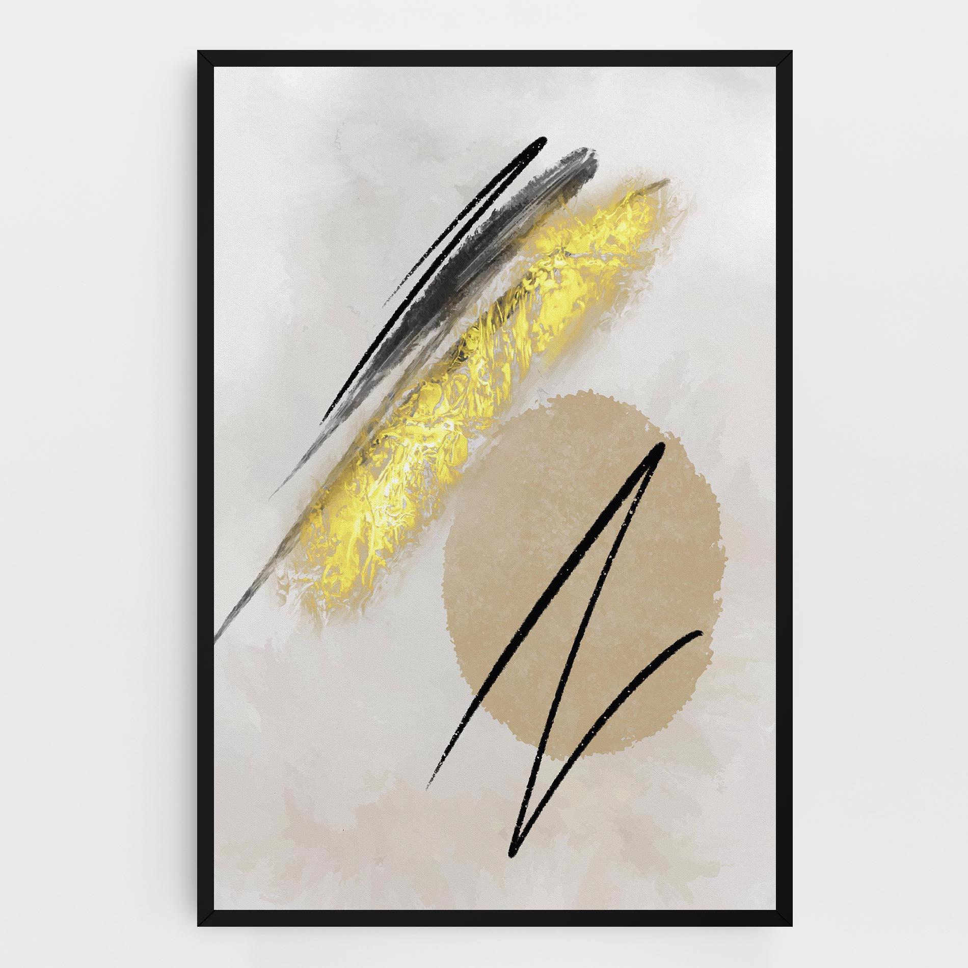 Tablou Canvas Gold Brush mockup 0