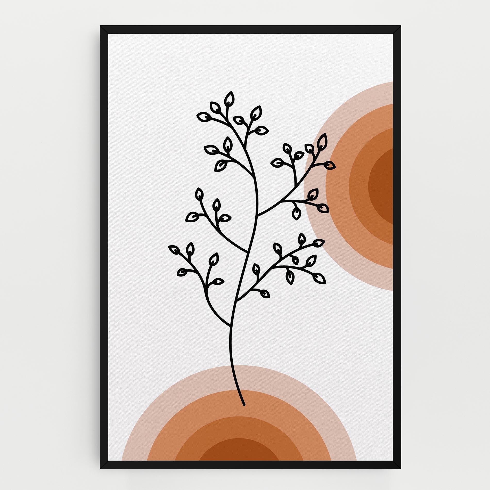 Tablou Canvas Plant Orange Circle mockup 0