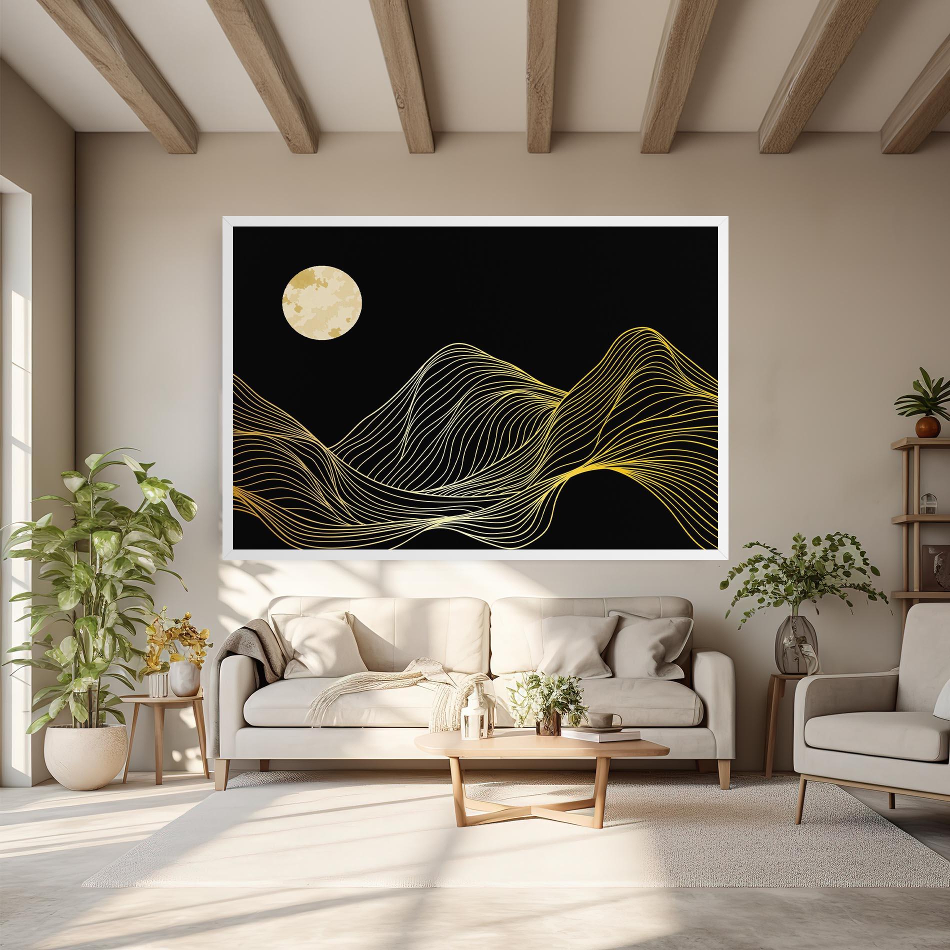 Tablou Canvas Gold Moon mockup 6