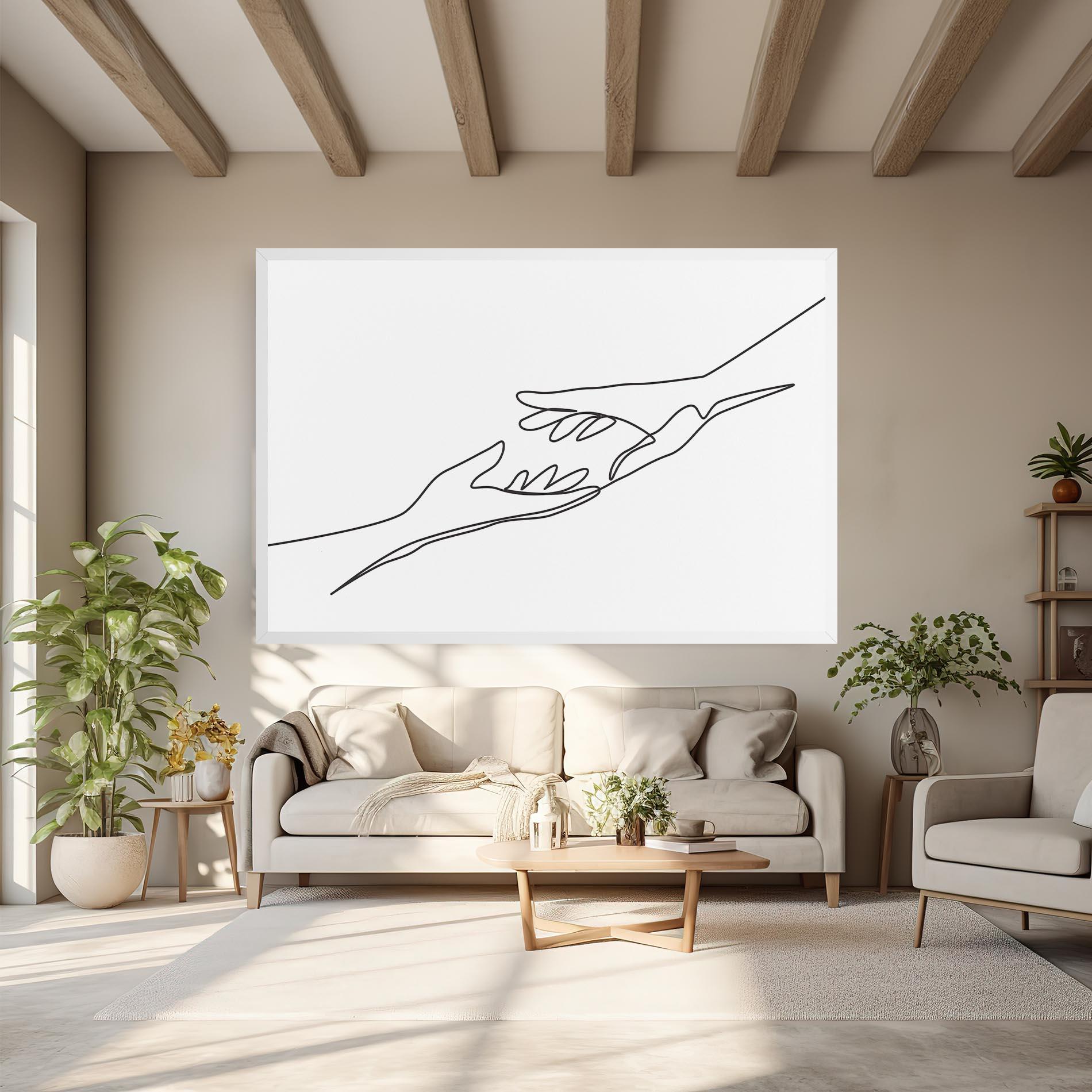 Tablou Canvas Hands Reaching mockup 6