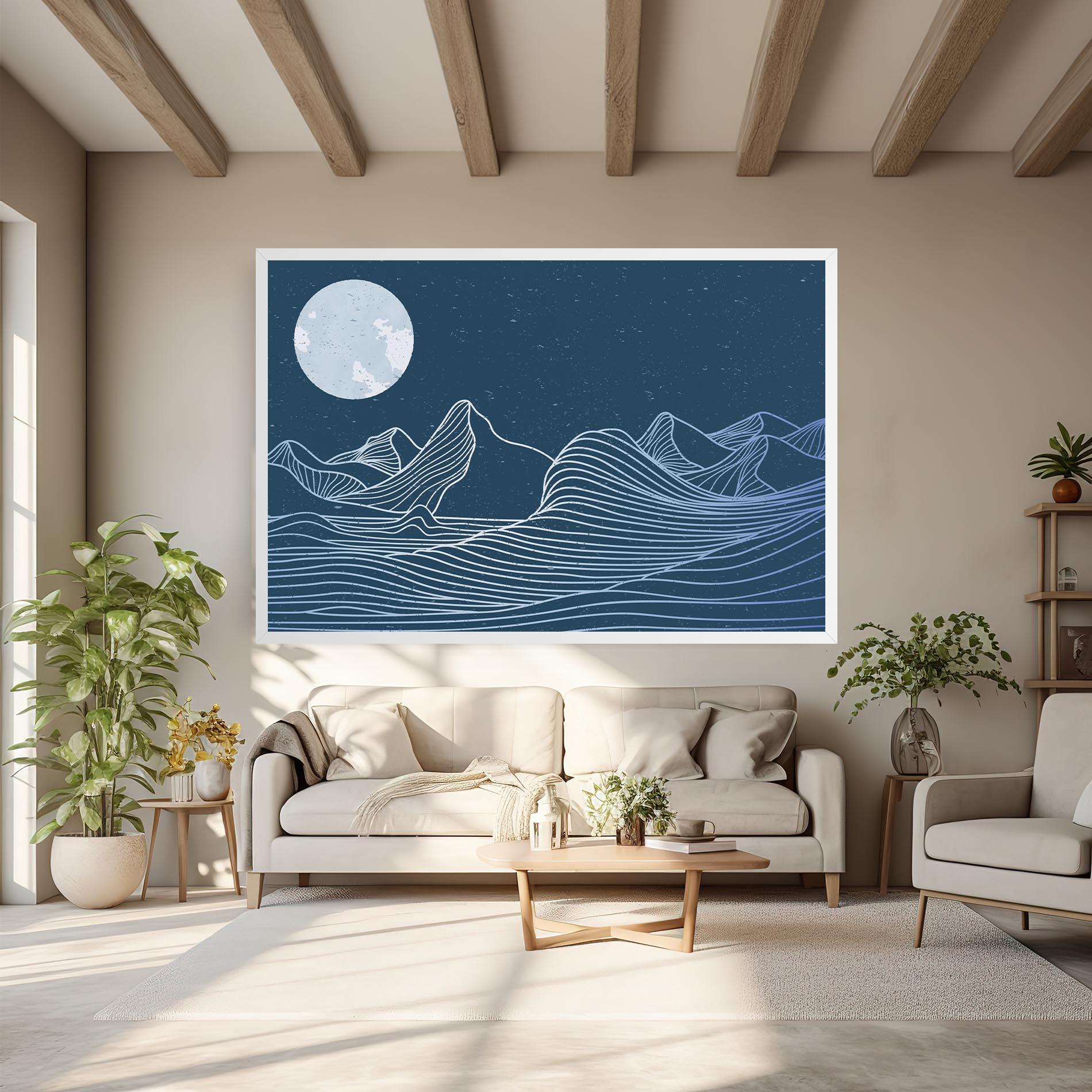 Tablou Canvas Ocean Blue Wave mockup 6