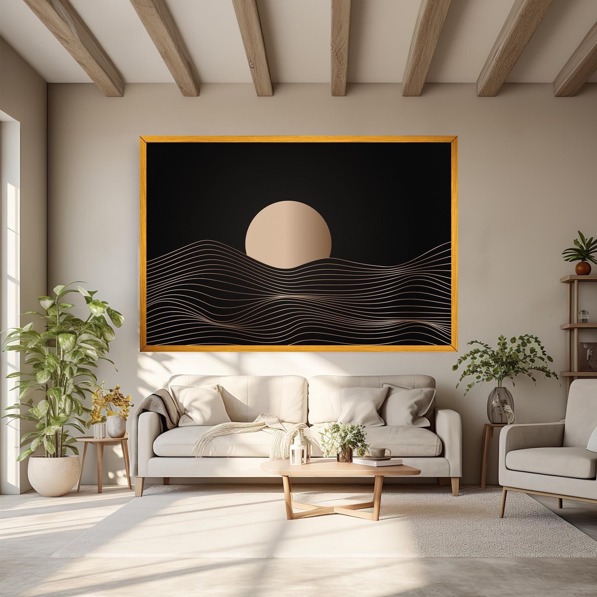 Tablou Canvas Cream Moon mockup 6