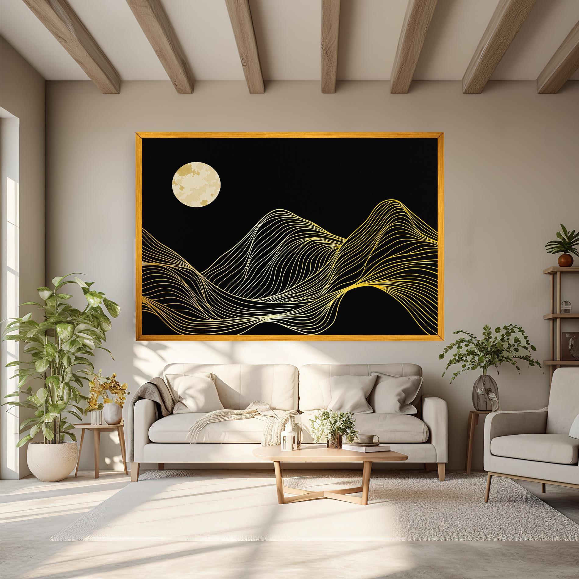 Tablou Canvas Gold Moon mockup 6