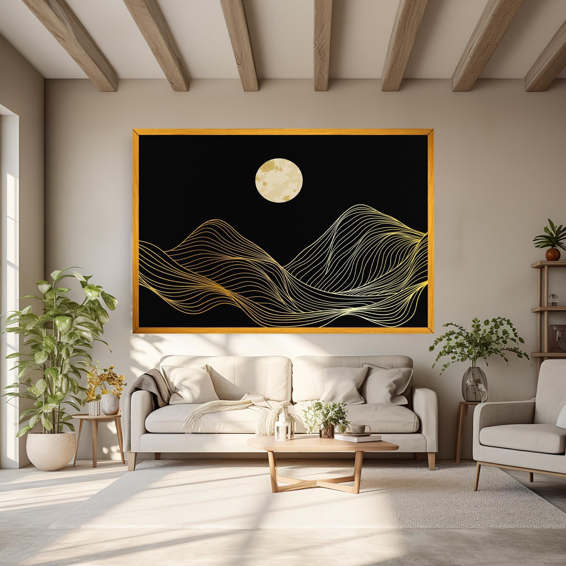 Tablou Canvas Golden Moon mockup 6