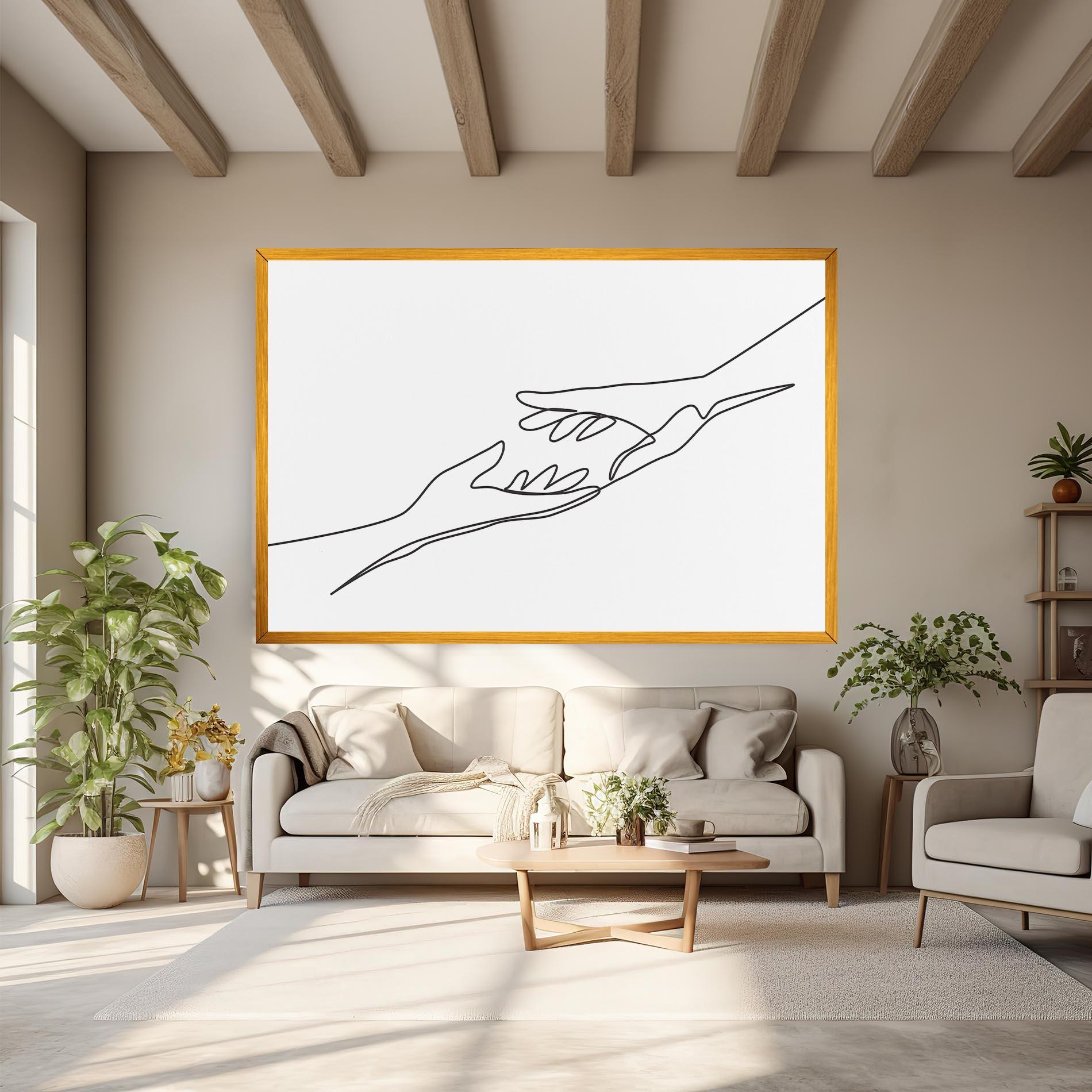 Tablou Canvas Hands Reaching mockup 6