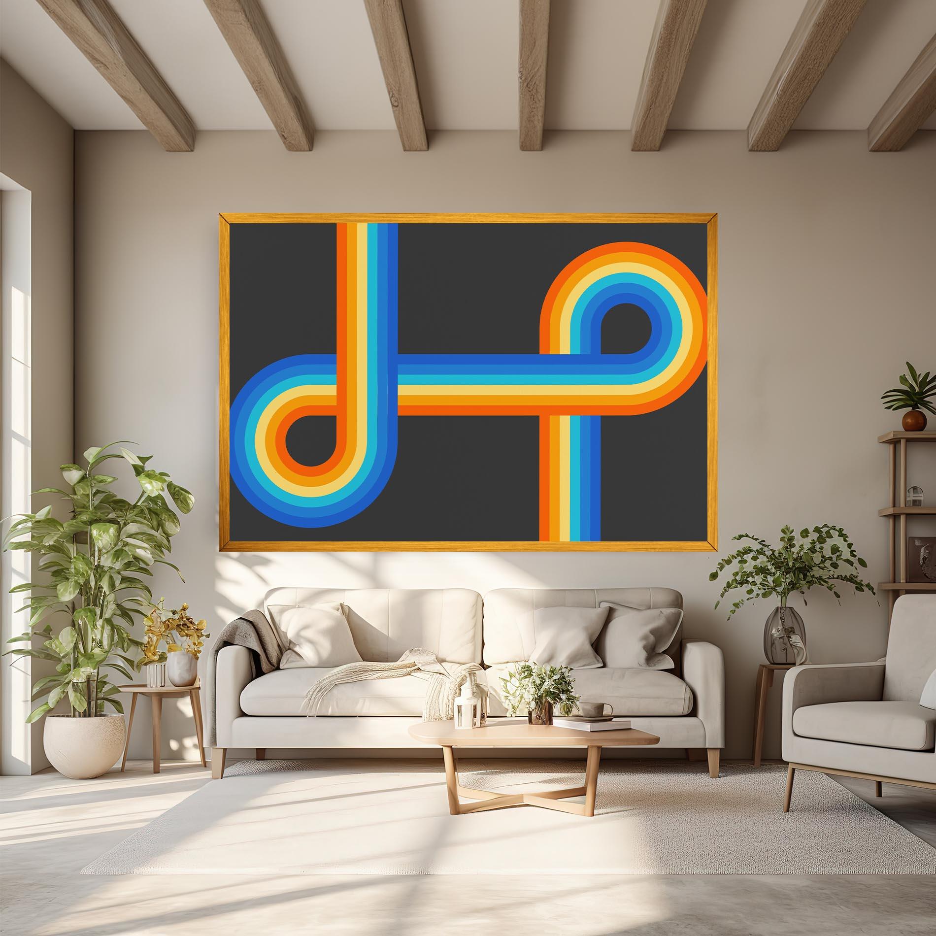 Tablou Canvas Vintage Ranbow mockup 6