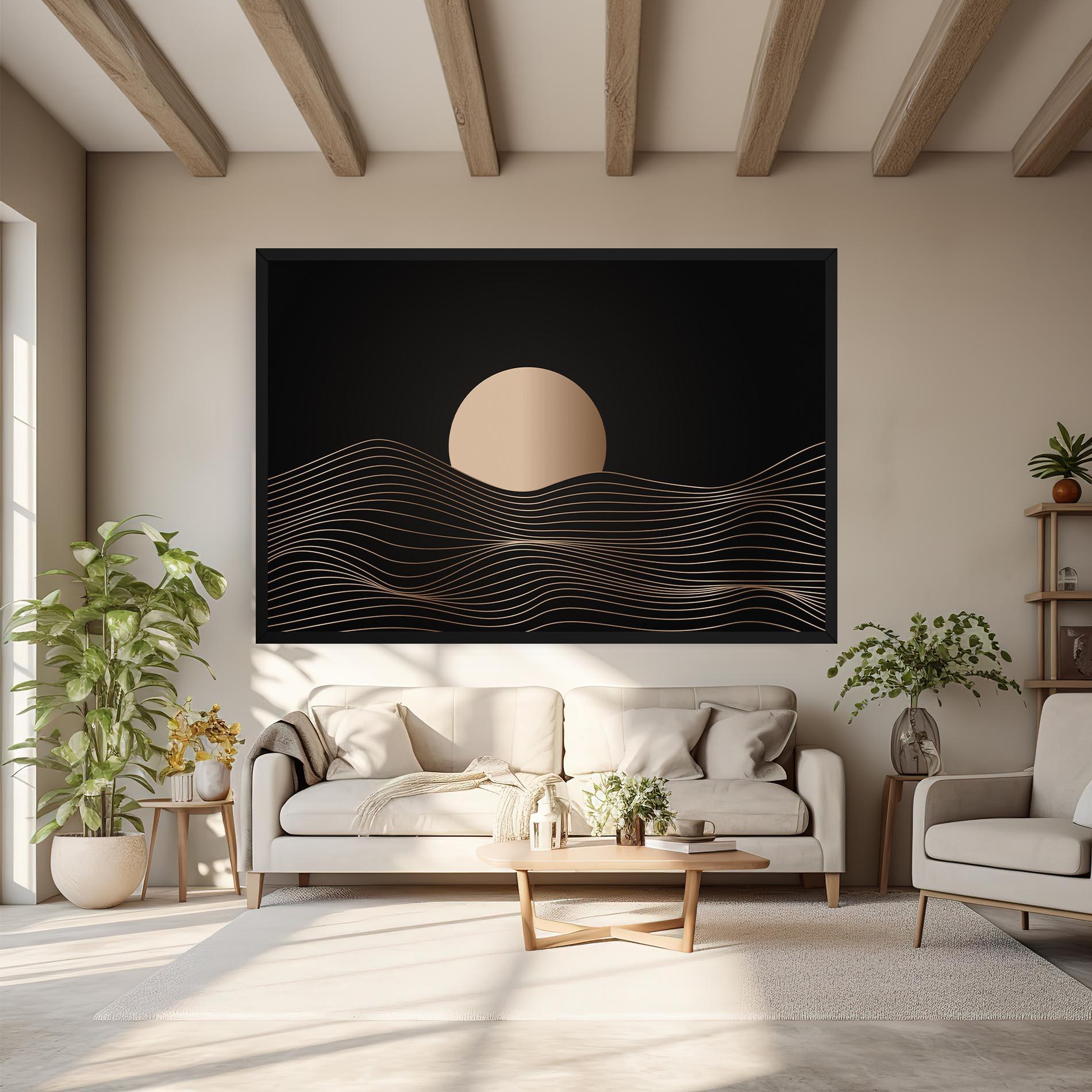 Tablou Canvas Cream Moon mockup 6