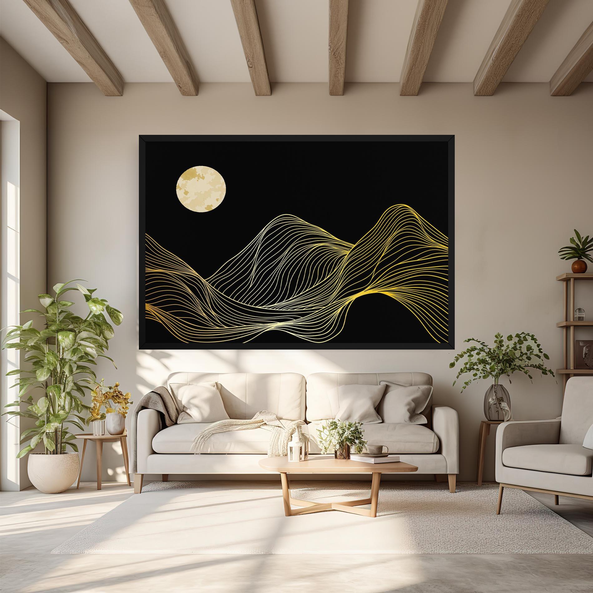 Tablou Canvas Gold Moon mockup 6