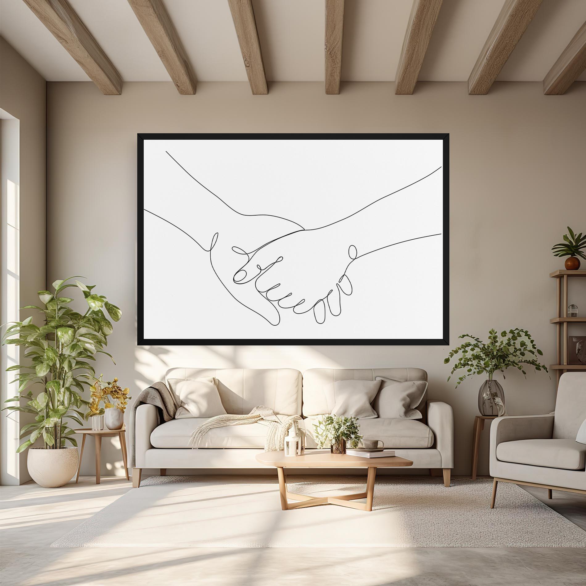 Tablou Canvas Minimalistic Hands mockup 6