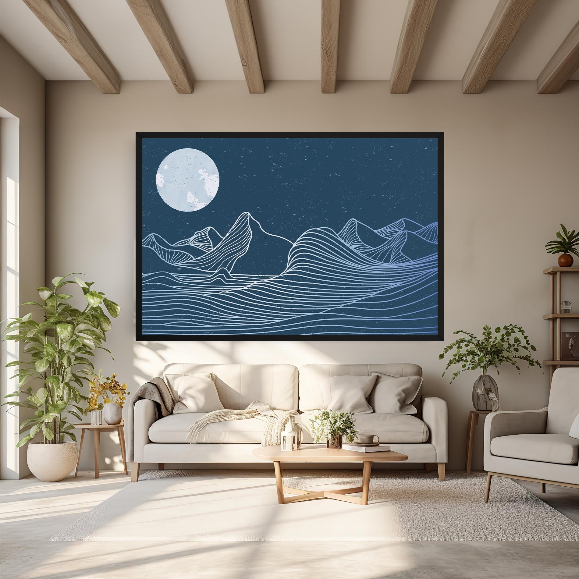 Tablou Canvas Ocean Blue Wave mockup 6