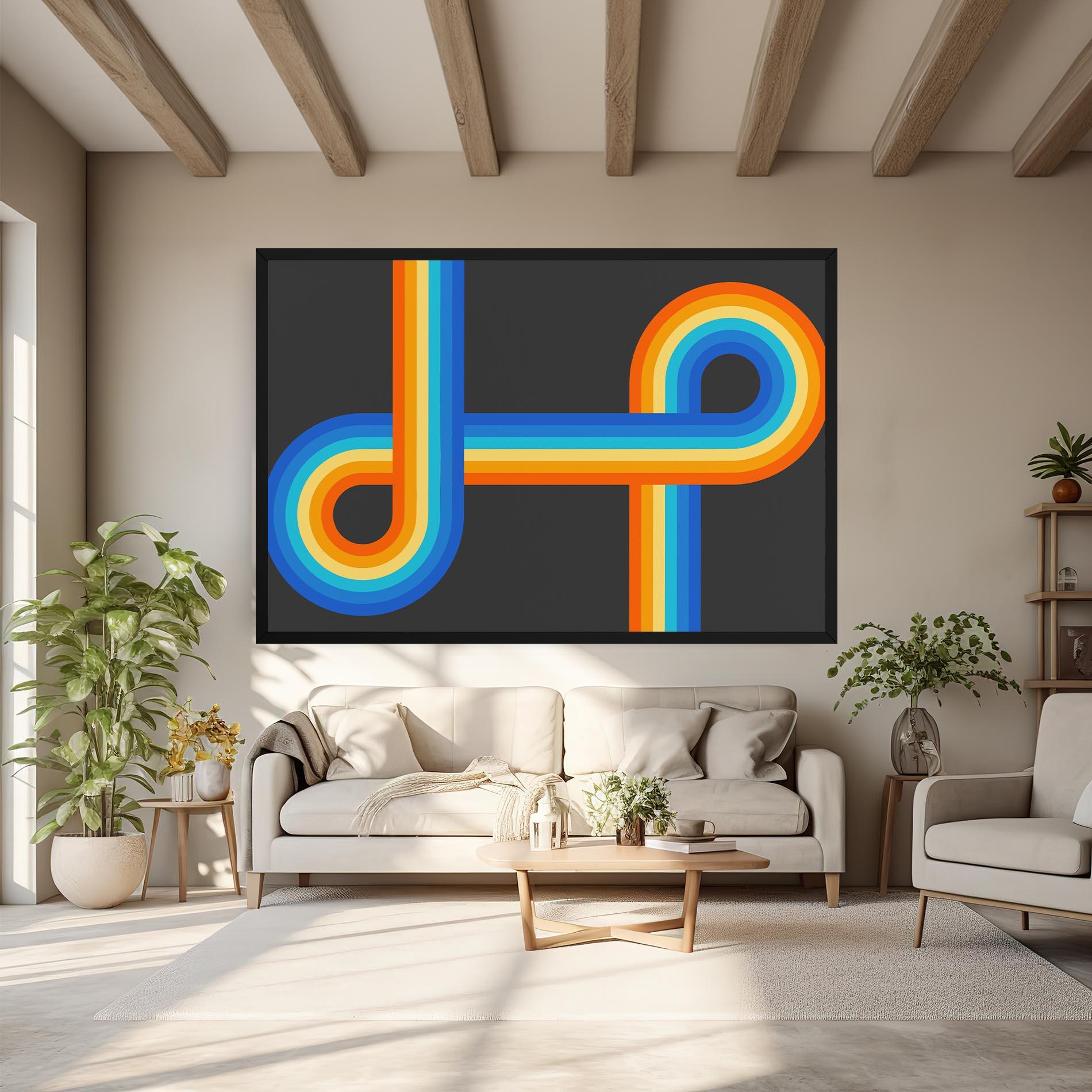 Tablou Canvas Vintage Ranbow mockup 6