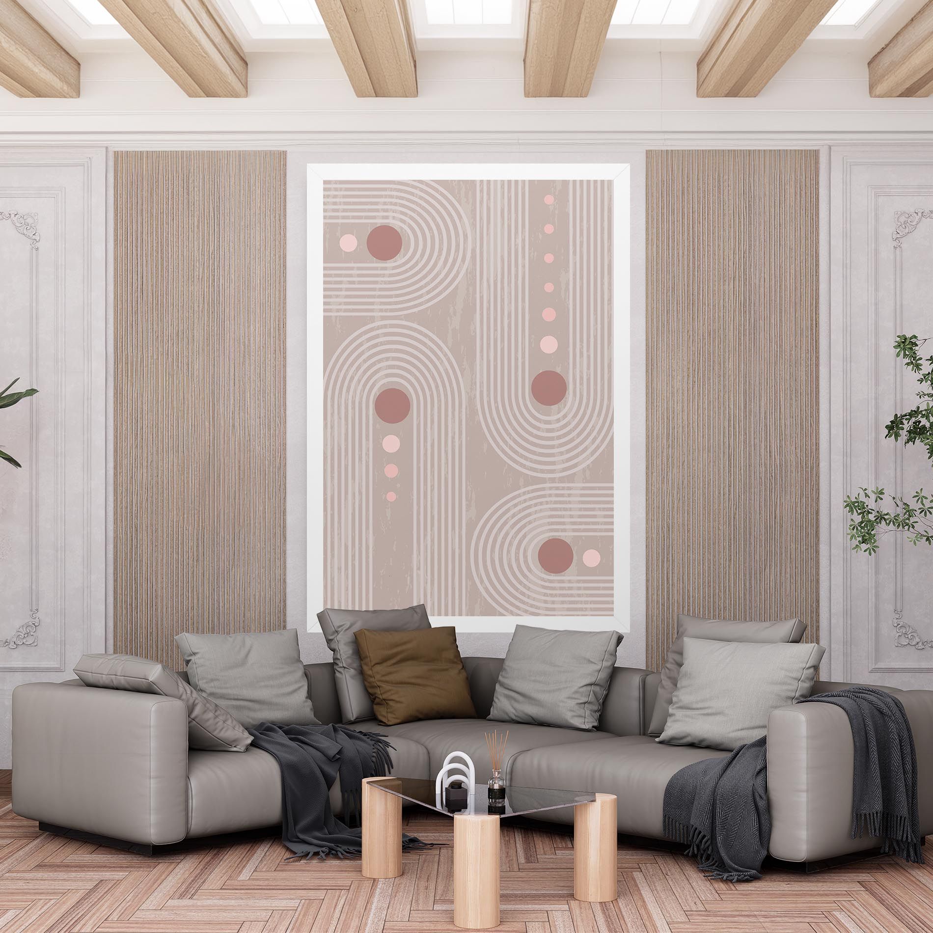 Pink Circle On Cream mockup 6