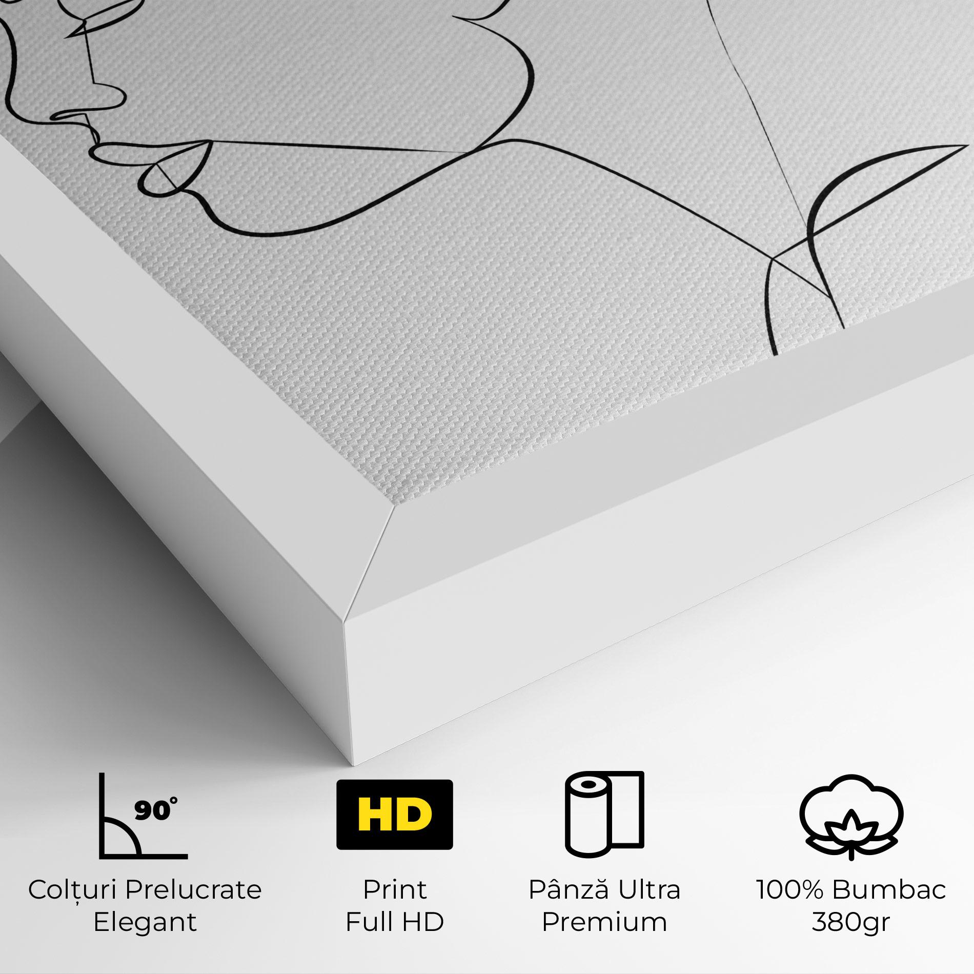 Tablou Canvas Female Black Line mockup 4
