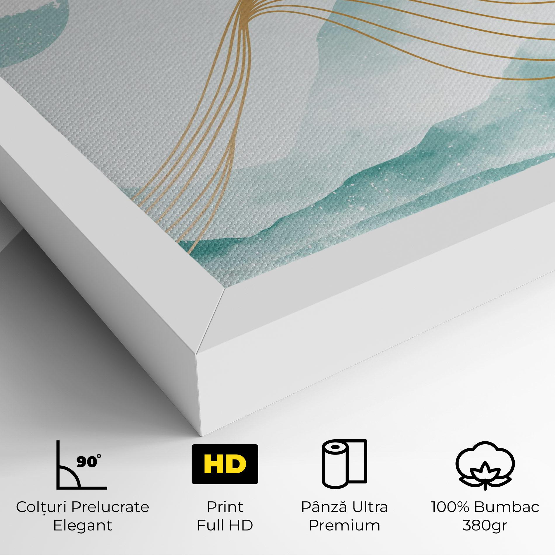 Tablou Canvas Gold Line Mountain mockup 4