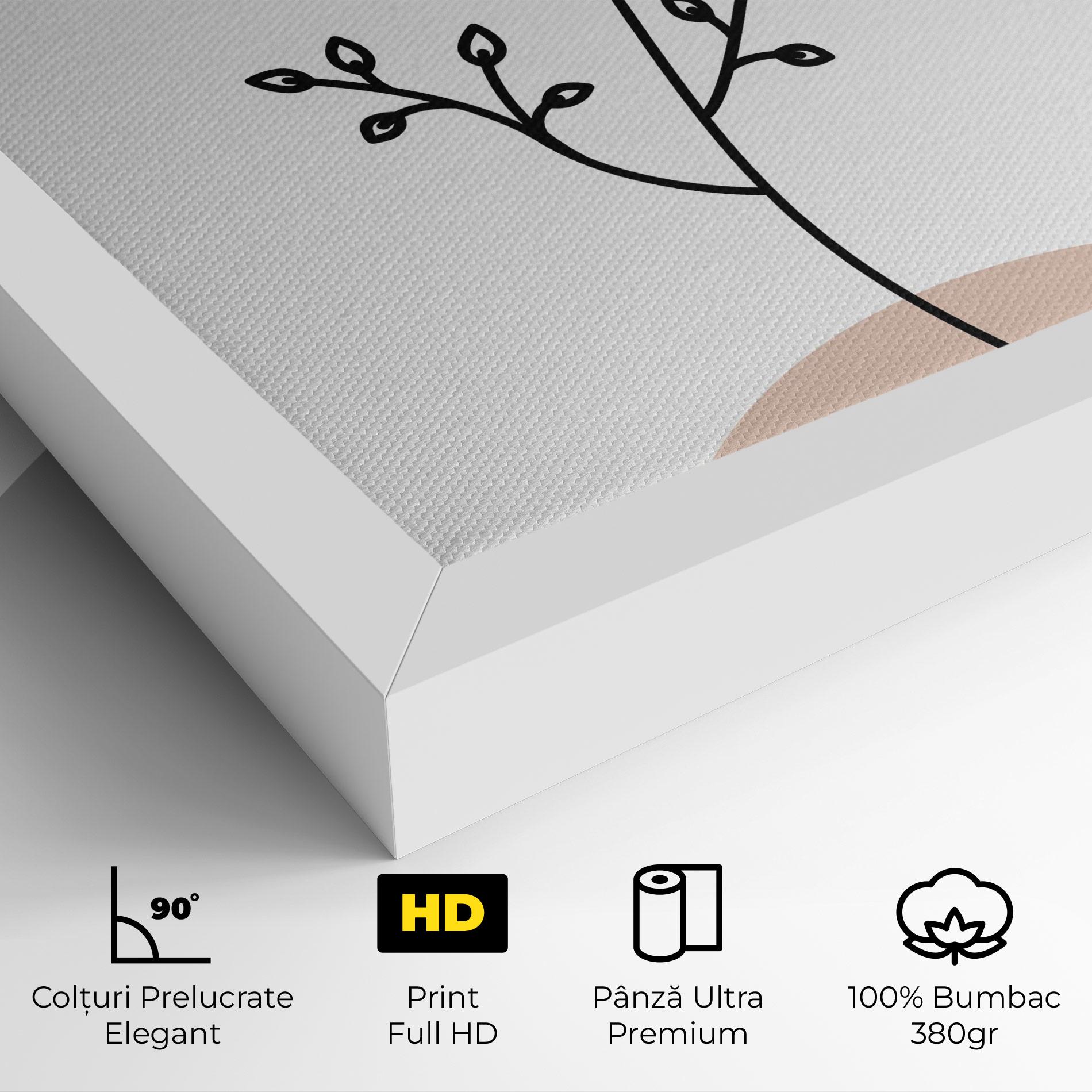 Tablou Canvas Plant Orange Circle mockup 4